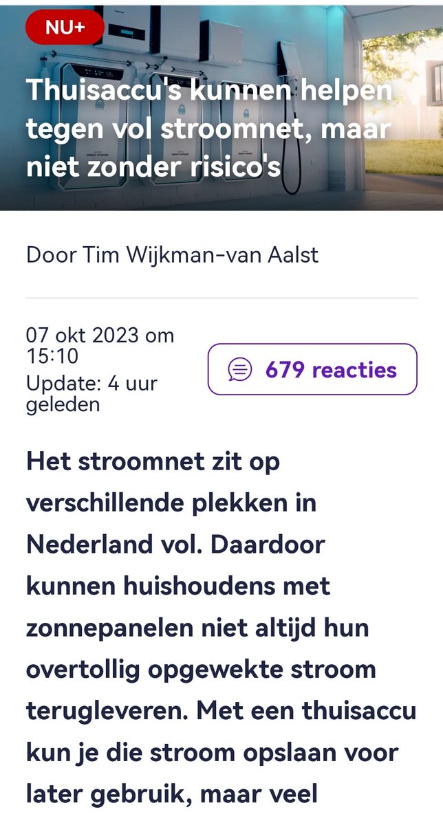 Eddec3's tweet image. Een #thuisaccu om zonne energie in op te slaan is weinig zinvol. Van oktober t/m maart brengen ze weinig op. Met 8kwh verbruik per dag kun je misschien eens 1 of 2 dagen overbruggen. En dan een 5 kWh accu kopen is weggooien van je geld. #zonnepanelen #Energie #accu