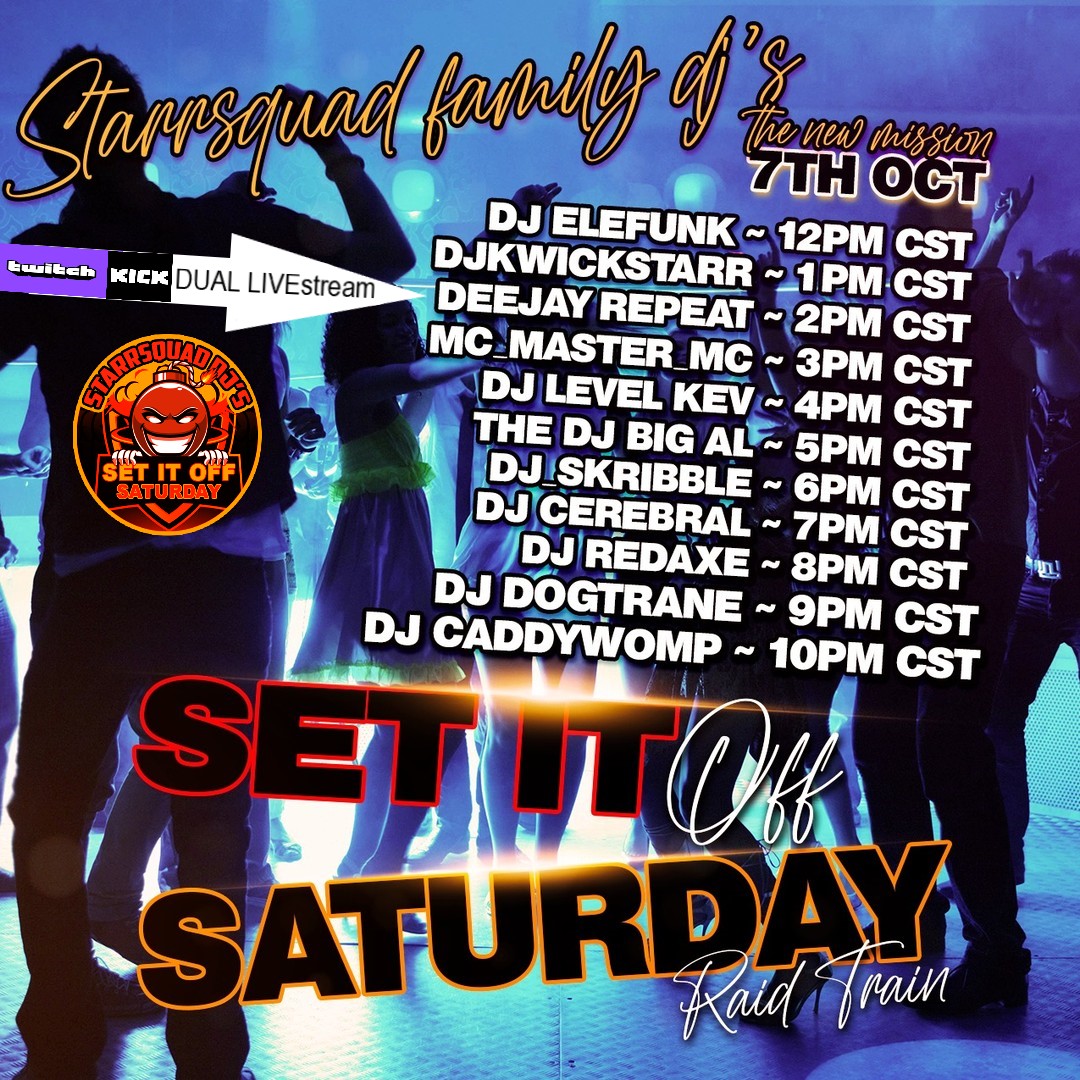 DeejayRepeat's tweet photo. Today,11a PST time, join Set it off for Hip hop 50! Las Vegas LIVE DJ performance. FREE to WATCH COPY/PASTE into search bar
https://t.co/cYw7qH9peF OR https://t.co/0JzWFTQLxD #dance #music #djlife #dj #party #electronicmusic #dopedjs #LasVegas #twitchevent #HipHopAwards #HipHop50 https://t.co/Gb8UykjUBe