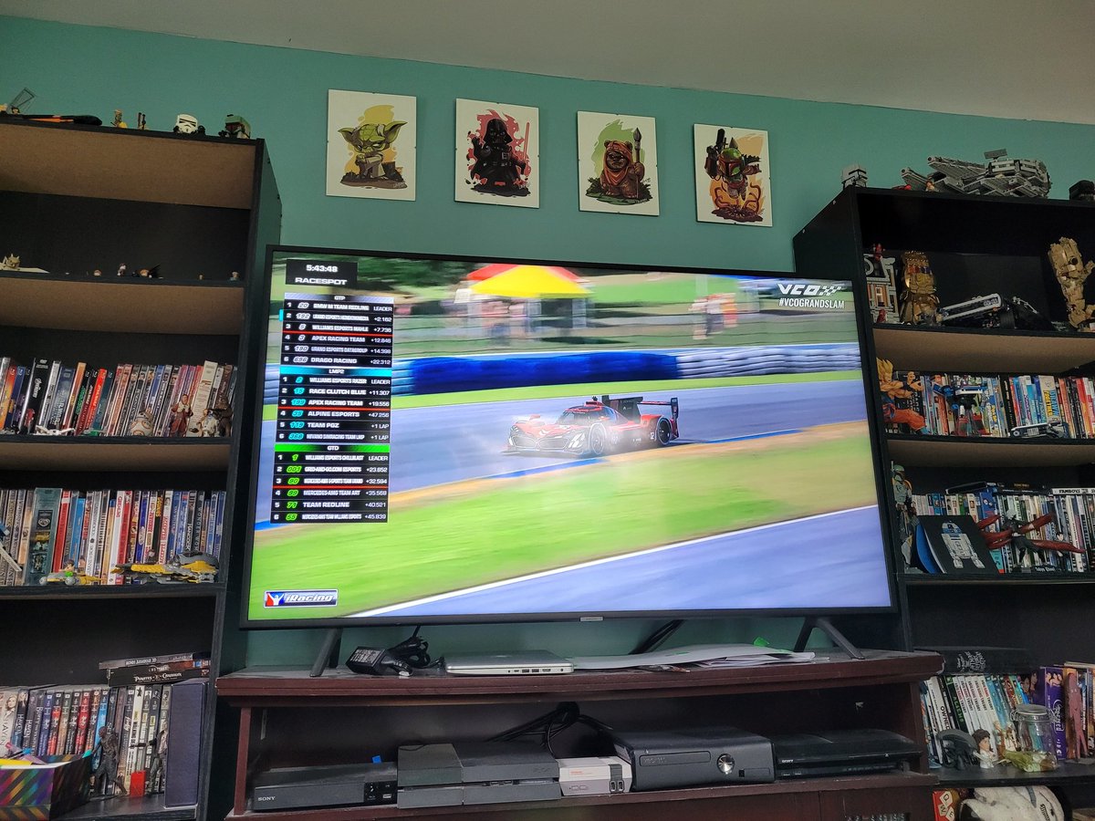 9 days old and have already introduced Declan to <a href="/iRacing/">iRacing</a> endurance racing with the Petit Lemans. I'd say he's into it...  go <a href="/RaceSapphire/">Sapphire SimSport</a> and <a href="/URANOeSports/">URANO eSports</a> on the broadcast!