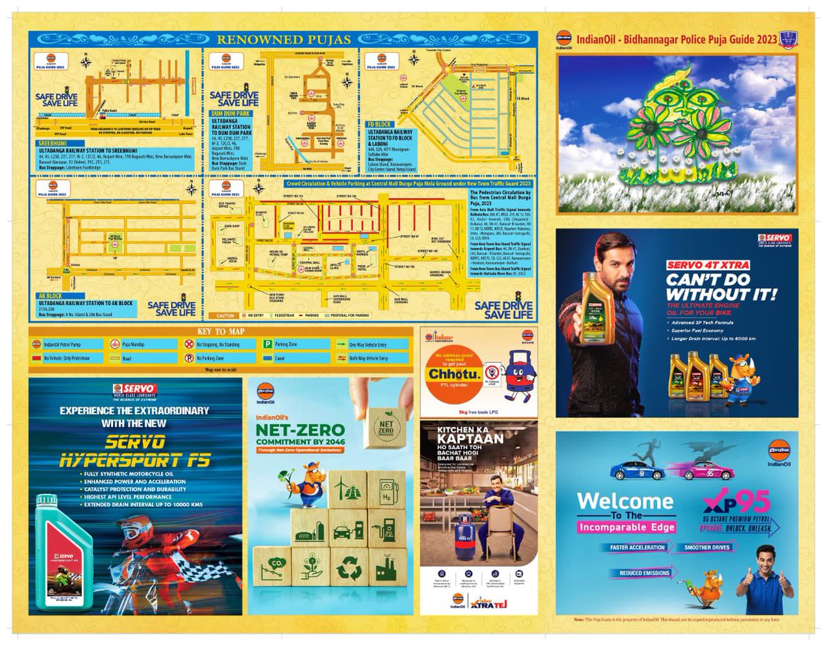 IndianOil Bidhannagar Police Puja Guide Map 2023 was launched in august presence of Sri LKS Chauhan,ED&amp;SH,WBSO alongwith Sri Sujit Bose,Honourable Minister of Fire &amp; Emergency Services,WB;CP, Bidhannagar Police;MD,HIDCO &amp; other officials 
<a href="/ChairmanIOCL/">ChairmanIOC</a> <a href="/DirMktg_iocl/">Director (Marketing), IndianOil</a> <a href="/LKS_Chauhan/">Lalit Chauhan</a>