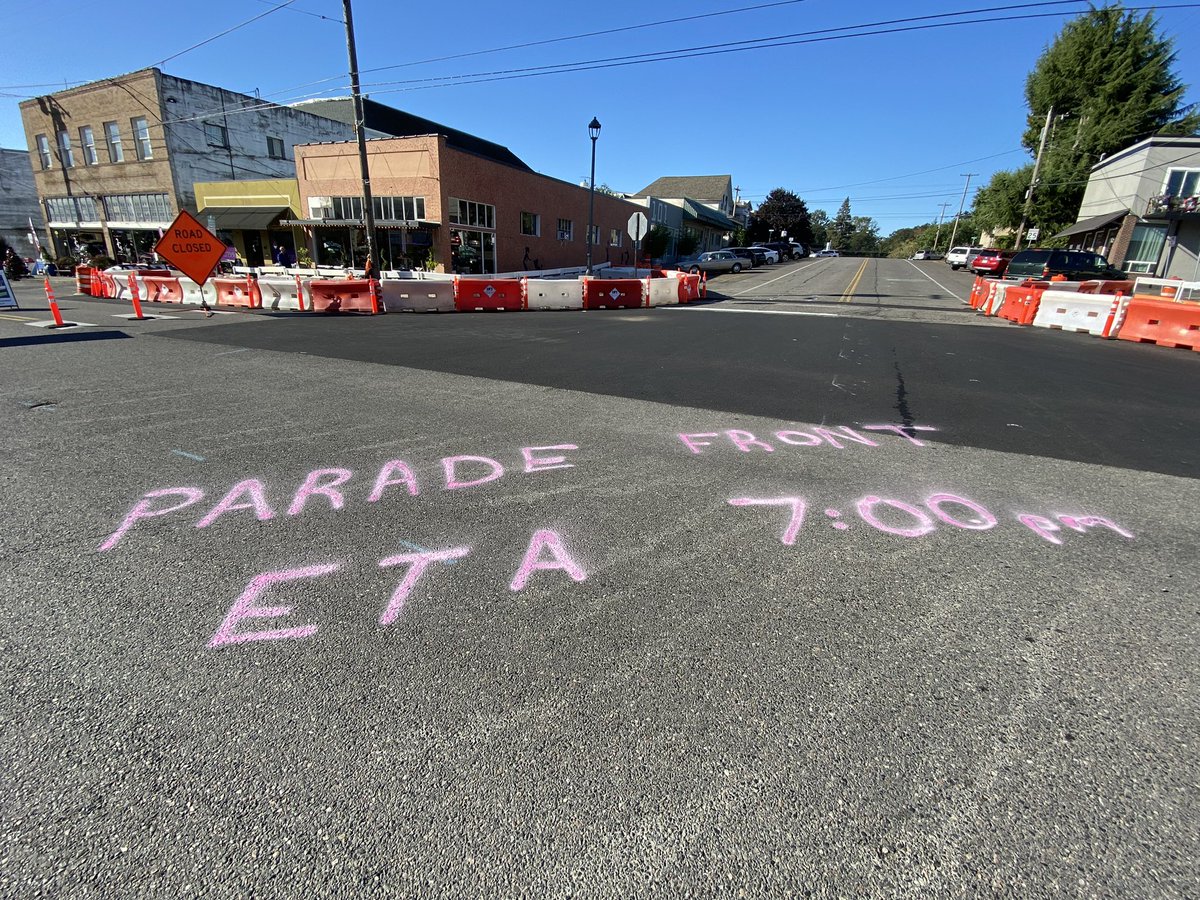 The Big Halloween Parade is today! Pay close attention earliest ETAs by parade officials marked on the road. The route is a mile long, beginning at 6:30pm at Hwy 30 and Columbia Blvd. It will take at least half an hour to reach our festival area, but may be longer.