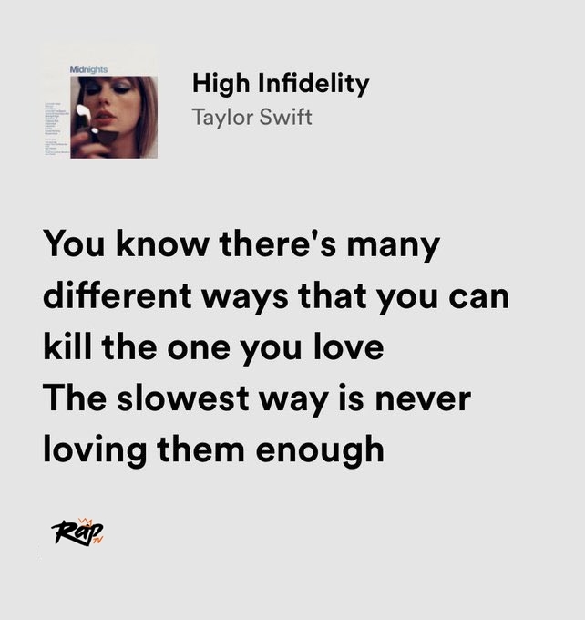 taylor swift / high infidelity