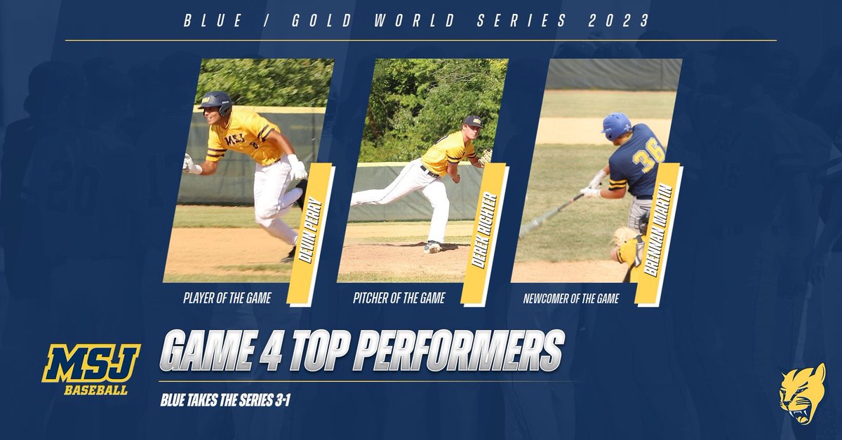 MSJ Baseball (@msj_baseball) on Twitter photo PLAYER OF THE GAME
Devin Perry
3-4 with a 3B & 4 RBIs
PITCHER OF THE GAME
Derek Richter
8 pitch 123 Inning w/ 2 Ks
NEWCOMER OF THE GAME
Brennan Martin
2-4 w/ 3 RBIs PLAYER OF THE GAME
Devin Perry
3-4 with a 3B & 4 RBIs
PITCHER OF THE GAME
Derek Richter
8 pitch 123 Inning w/ 2 Ks
NEWCOMER OF THE GAME
Brennan Martin
2-4 w/ 3 RBIs