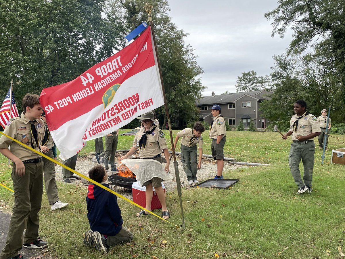Troop44's tweet photo. Scout Open House happening right now - Troop 44 Moorestown @ Methodist Church, Camden and Pleasant Valley Avenues https://t.co/JRas8tHnsI