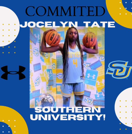 Jocelyn Tate (@jocelyntate_10) on Twitter photo I am extremely excited to announce my commitment to Southern University to further my academic and basketball career! I would firstly like to thank God for this amazing opportunity, and all of the support my family, teammates, coaches and friends have shown me! #GoJags ๐๐ I am extremely excited to announce my commitment to Southern University to further my academic and basketball career! I would firstly like to thank God for this amazing opportunity, and all of the support my family, teammates, coaches and friends have shown me! #GoJags ๐๐