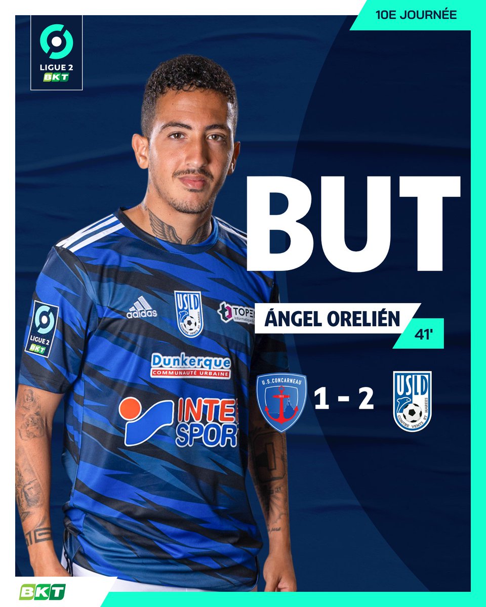 Sur penalty, Angel Orelién permet à l'<a href="/usldunkerque/">USL DUNKERQUE 🐬</a> de prendre les commandes 🎮

#USCUSLD