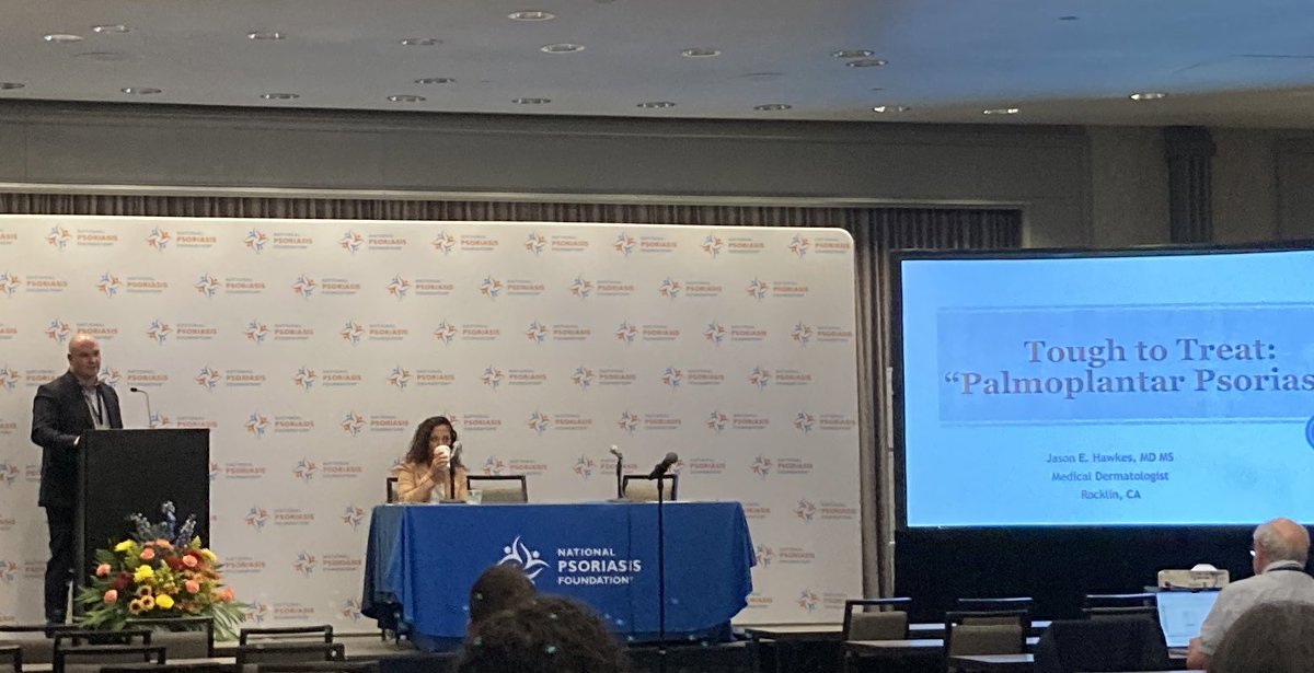 NPFPro's tweet photo. Jason Hawkes, M.D., is sharing an in depth look at the challenging nomenclature around tough to treat pustular psoriasis. #npfcure https://t.co/xe92P7pSdL
