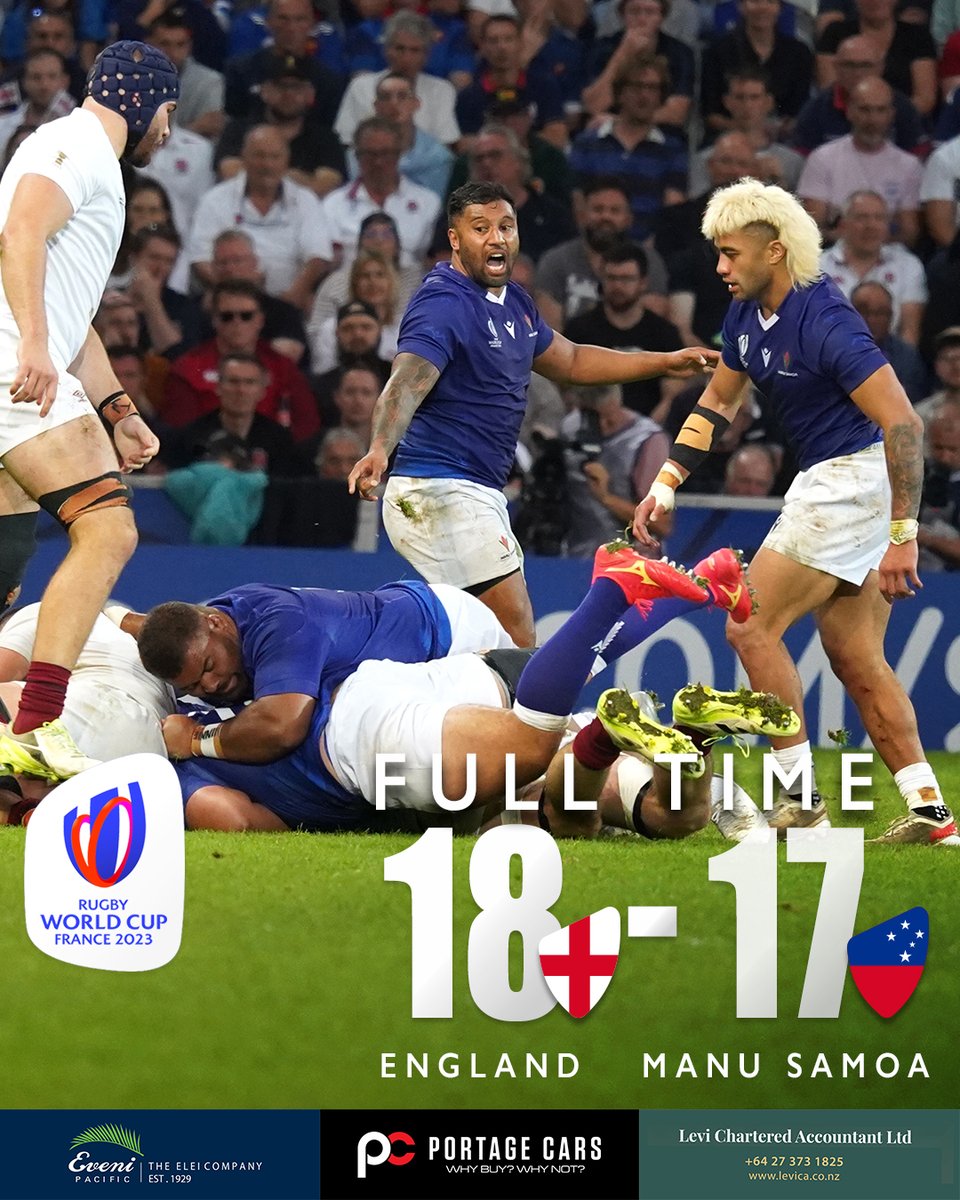 FT: Manu Samoa 17 - 18 England
#RWC2023 #France2023 #RadioSamoa