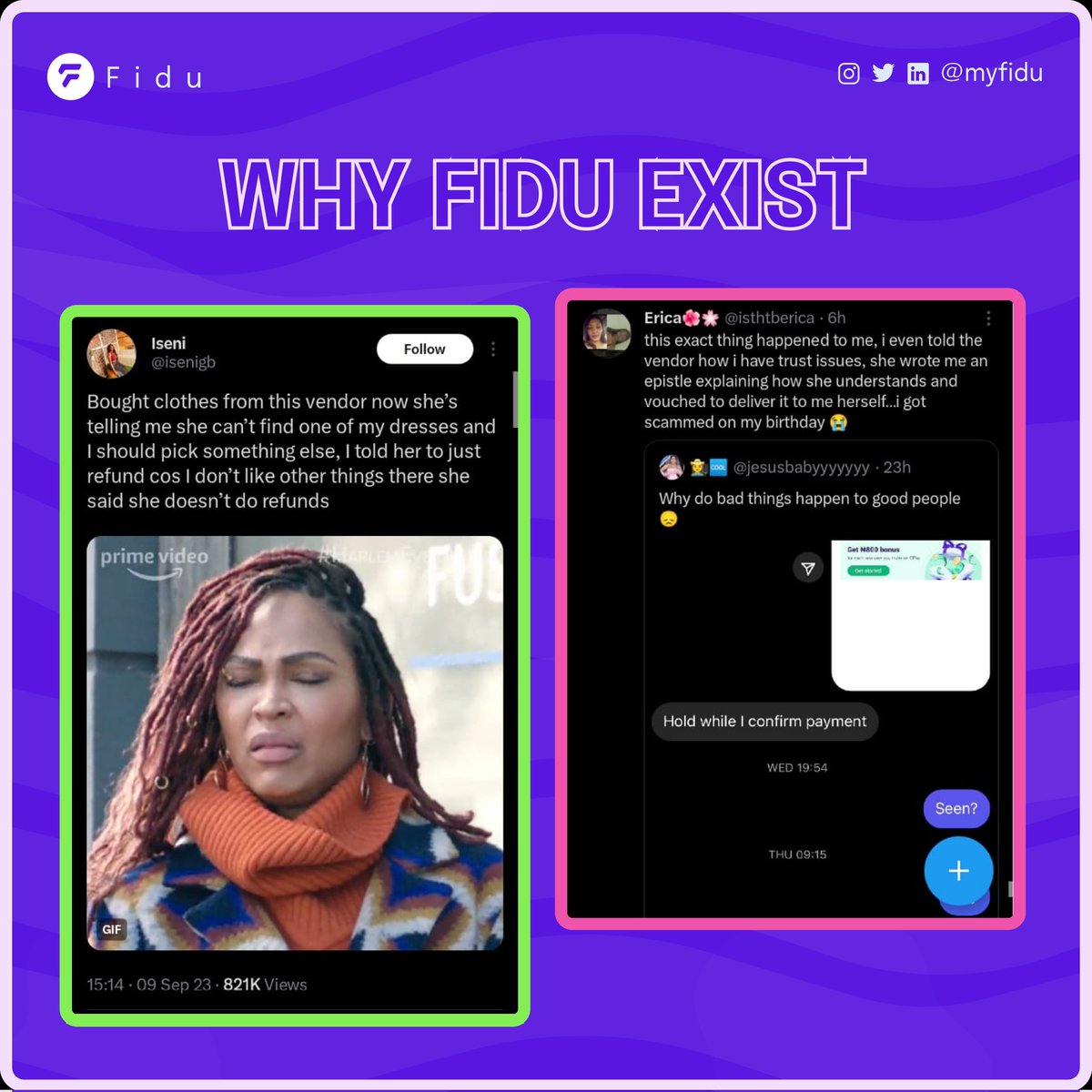michdefirst's tweet photo. When there's an absence of financial security, which plays an integral role in every purchases or transactions, situations like "what I got vs what I ordered" is bound to happen. This is one of the major reason why are doing what we do at @myfidu https://t.co/ln8dkY0AQ4