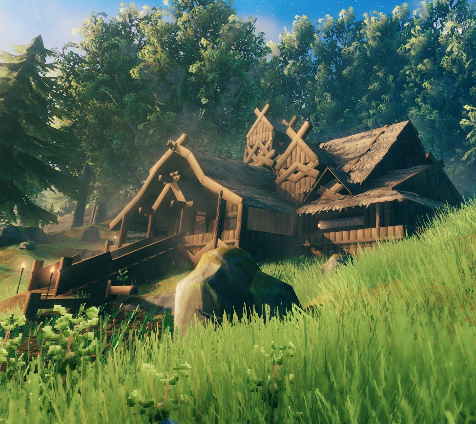 ComfyValheim's tweet photo. Starter bases are always the most humble. 
Player credit: Dahira &amp; Azaeda
#HonestWork #Valheim #ComfyValheim https://t.co/lbaycsf1Ok