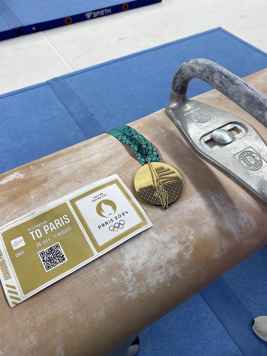 McClenaghanRhys's tweet photo. AND STILL!!! 🥇🥇 2x World Champion on Pommel Horse. Also qualified to the Paris 2024 Olympic Games ☘️ Thank you to all who helped me on the lead up to this competition, it was needed. https://t.co/qrIM5CiuPm