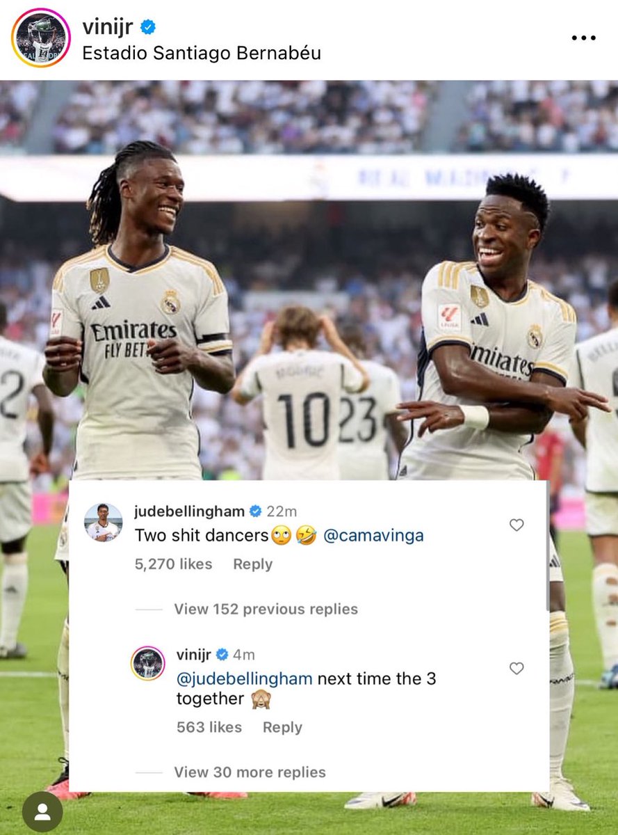 Se llevan mal Vinicius y Bellingham, muy mal
