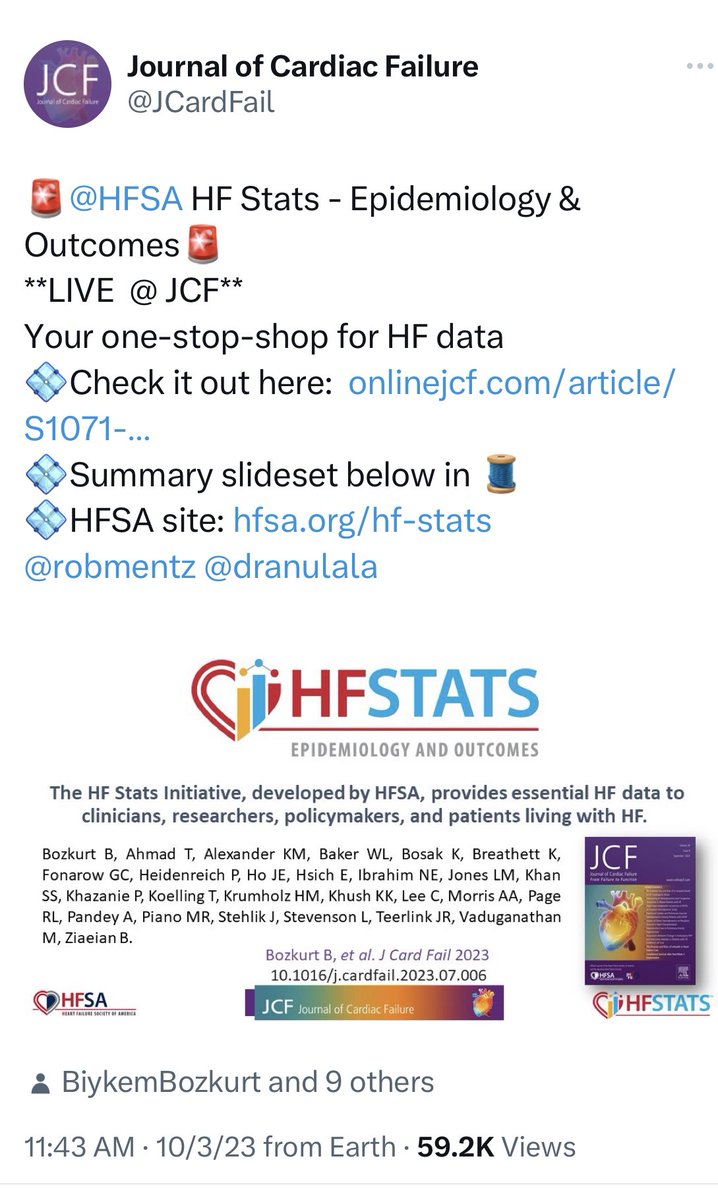 Despite our best efforts, HF prevalence and mortality is increasing!  Sound the alarms!!🚨🚨 Great lessons from #HFSA2023 and #HFStats. So much work to be done!