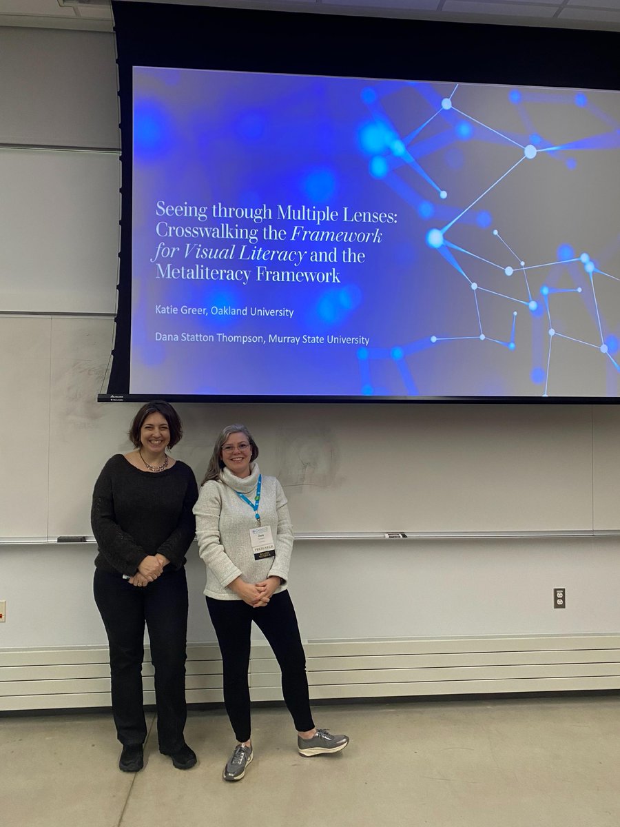 ivlaorg's tweet photo. Katie Greer &amp; Dana Statton Thompson dive into the intersection of visual literacy &amp; #metaliteracy. Learn how these frameworks enrich each other and can be applied in educational settings, with a nod to social justice. #IVLA23 #informationliteracy https://t.co/Rdi4Z9Y3Rq