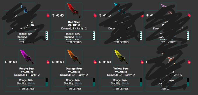 voidmenreiki's tweet photo. #mm2trading #mm2 #mm2crosstrading #rh #rhtrading #rhcrosstrading #royalehightrades #royalehightrading 
looking for these and the normal seer please nyp in rhd
also looking at mm2 invs, also paying in rhd if i'm intereted https://t.co/9PhpjDe9Ls