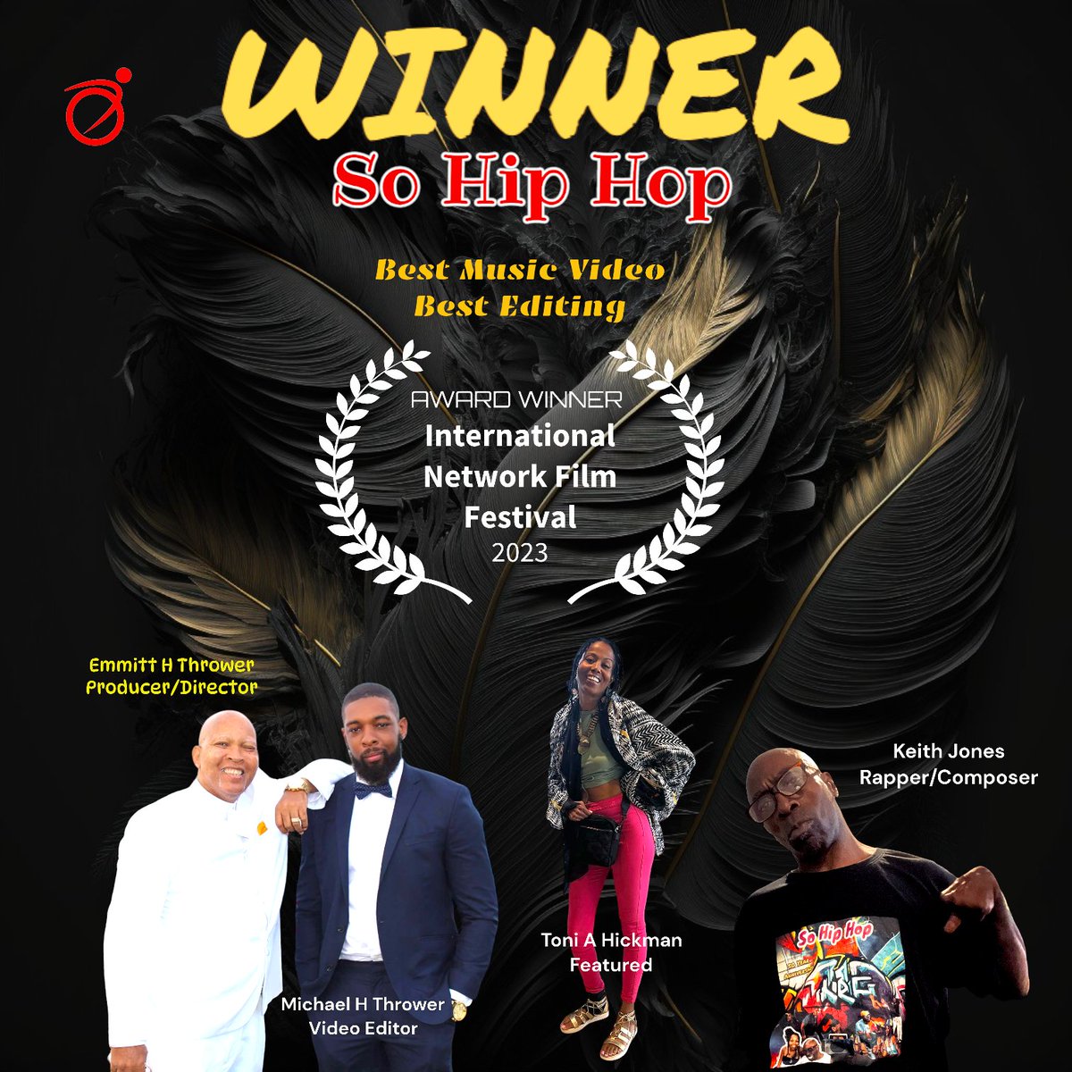 Amazing news! We Won! For our Music Video 'SO HIP HOP' @ International Network Film Festival Composer/Rapper @dasoultoucha Featured @tonihickman Produced by wabisabiproductions.com #disabled #filmfestival #awardwinning #disabilities #cerebralpalsy #strokesurvivor #hiphop50