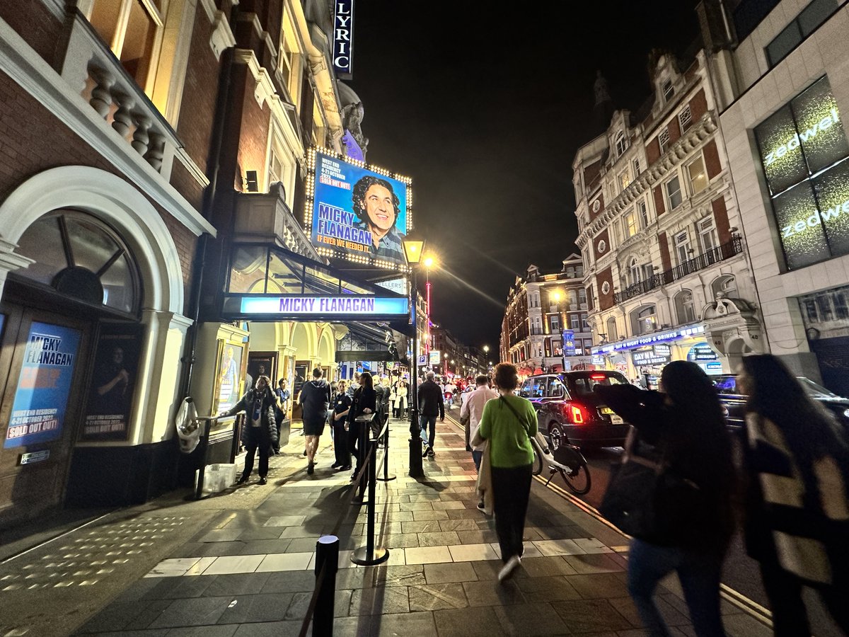 Nice to see one of my pictures up in lights in the West End  #mickyflanagan   #lyrictheatre