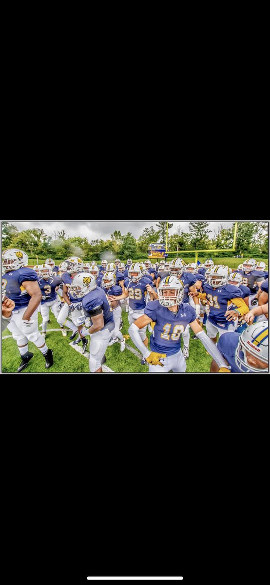 After a great conversation with <a href="/MSJ_FB/">Mount St. Joseph Football</a> and coach @76weeks I am blessed to say I have Received my first official offer to the university of Mount St. Joseph 🟡🔵<a href="/CoachHopperton/">Coach Hopperton</a>