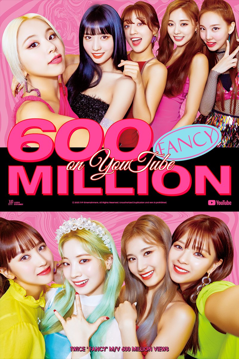 TWICE ‘FANCY’ M/V
✨600 MILLION VIEWS✨

🎬 youtube.com/watch?v=kOHB85… 

#TWICE #트와이스 #FANCY