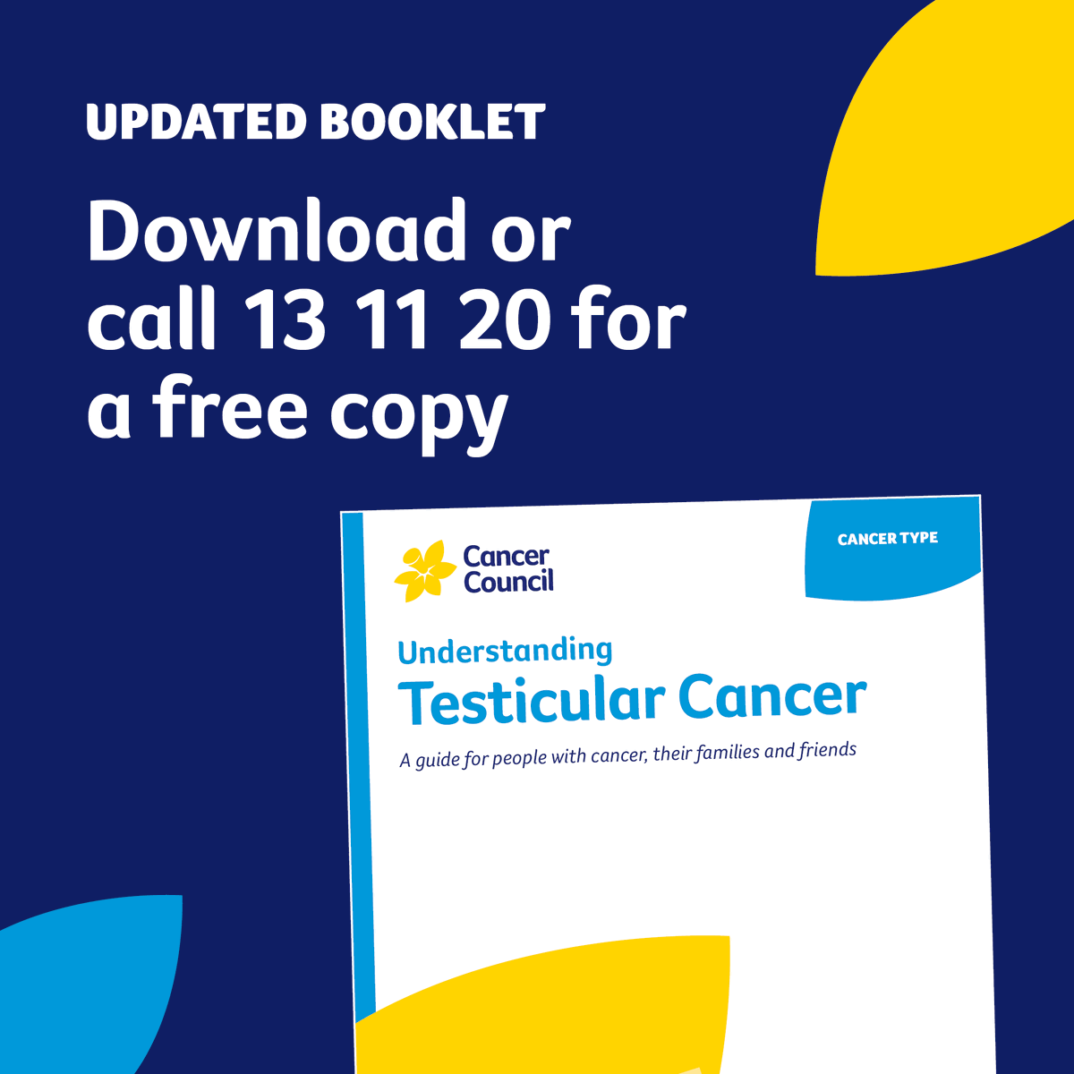 Cancer Council NSW (@ccnewsouthwales) on Twitter photo You may not hear of testicular cancer as much as others, but did you know males aged 20-39 are the most commonly diagnosed?
Download our Understanding Testicular Cancer booklet 👉 ow.ly/4xc250PTKxH
With thanks to <a href="/DrBenTran/">Ben Tran</a>, <a href="/NarimanAhmadi/">Nariman Ahmadi</a> and <a href="/COBLH/">Chris O’Brien Lifehouse</a> You may not hear of testicular cancer as much as others, but did you know males aged 20-39 are the most commonly diagnosed?
Download our Understanding Testicular Cancer booklet 👉 ow.ly/4xc250PTKxH
With thanks to <a href="/DrBenTran/">Ben Tran</a>, <a href="/NarimanAhmadi/">Nariman Ahmadi</a> and <a href="/COBLH/">Chris O’Brien Lifehouse</a>