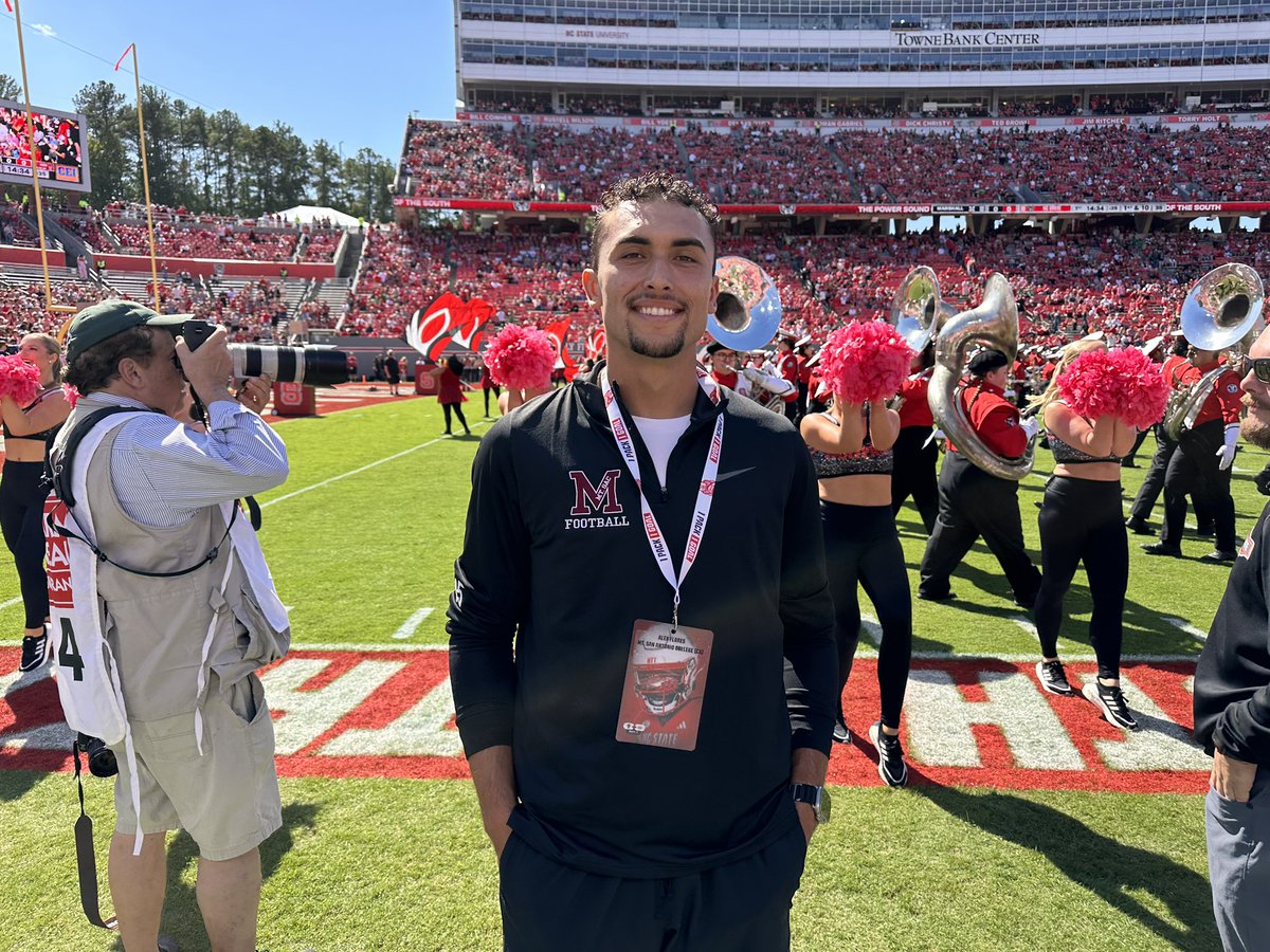 Had an amazing time <a href="/PackFootball/">NC State Football</a> today! Appreciate the love and hospitality! I’ll be back soon! <a href="/CoachKurtRoper/">Kurt Roper</a> <a href="/CoachQ___/">Quint Cottingham</a> <a href="/mtsacfootball/">Mt. SAC Football</a> <a href="/CoachCDeen/">Cameron Deen</a>