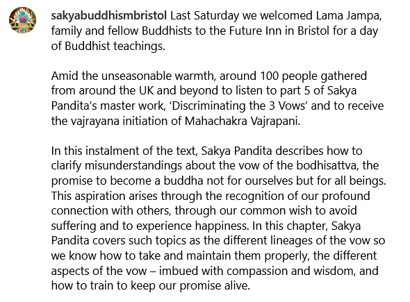 Sakya Buddhist Centre Bristol tweet media