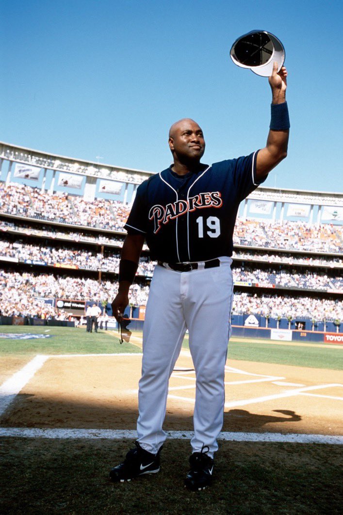 10/7/2001: On this date in 2001, Tony Gwynn played in the final game of his career. Mr. Padre retired with 3,141 hits, a lifetime .338 batting average, he was a 15-time All Star, 8-time NL batting champion, and a first ballot Hall of Famer. #MLB #OTD #BaseballOTD #BringTheGold