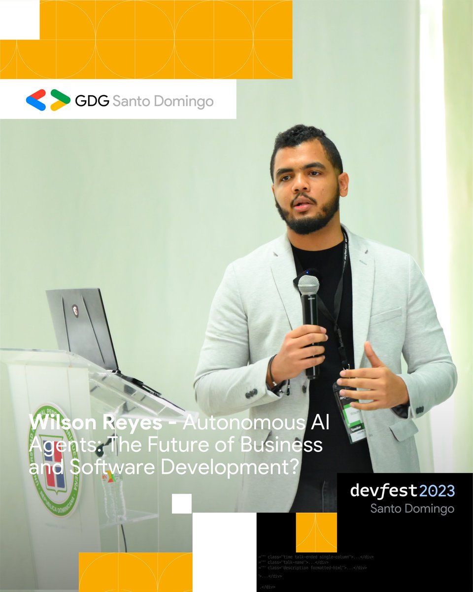 💼 ¿Son los Agentes AI Autónomos el futuro del desarrollo de software y los negocios? Descubre su potencial 😉.⁣
⁣
📍#UNPHU⁣⁣⁣⁣
.⁣⁣⁣⁣
.⁣⁣⁣⁣
.⁣⁣⁣⁣
#devfest #devfest2023 #devfestsantodomingo #empleos #tech #appdevelopment #angular #coder #developer #development