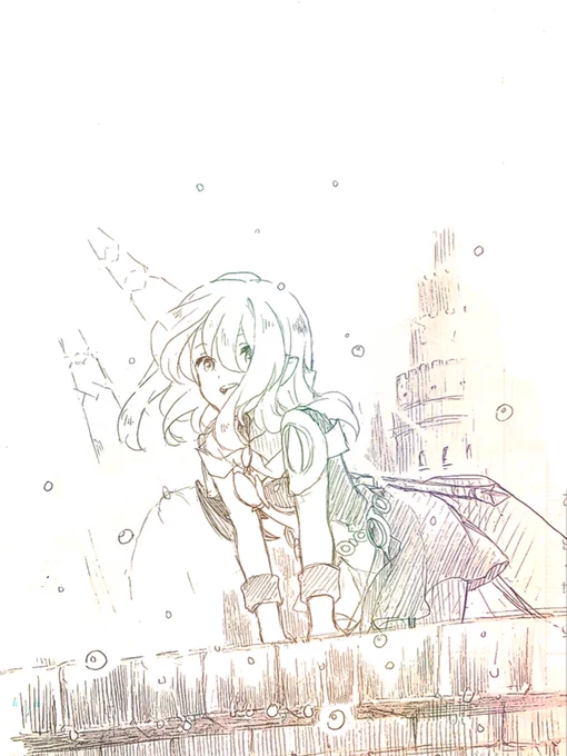 おはよう世界 これは数年前のアナログイラストのです