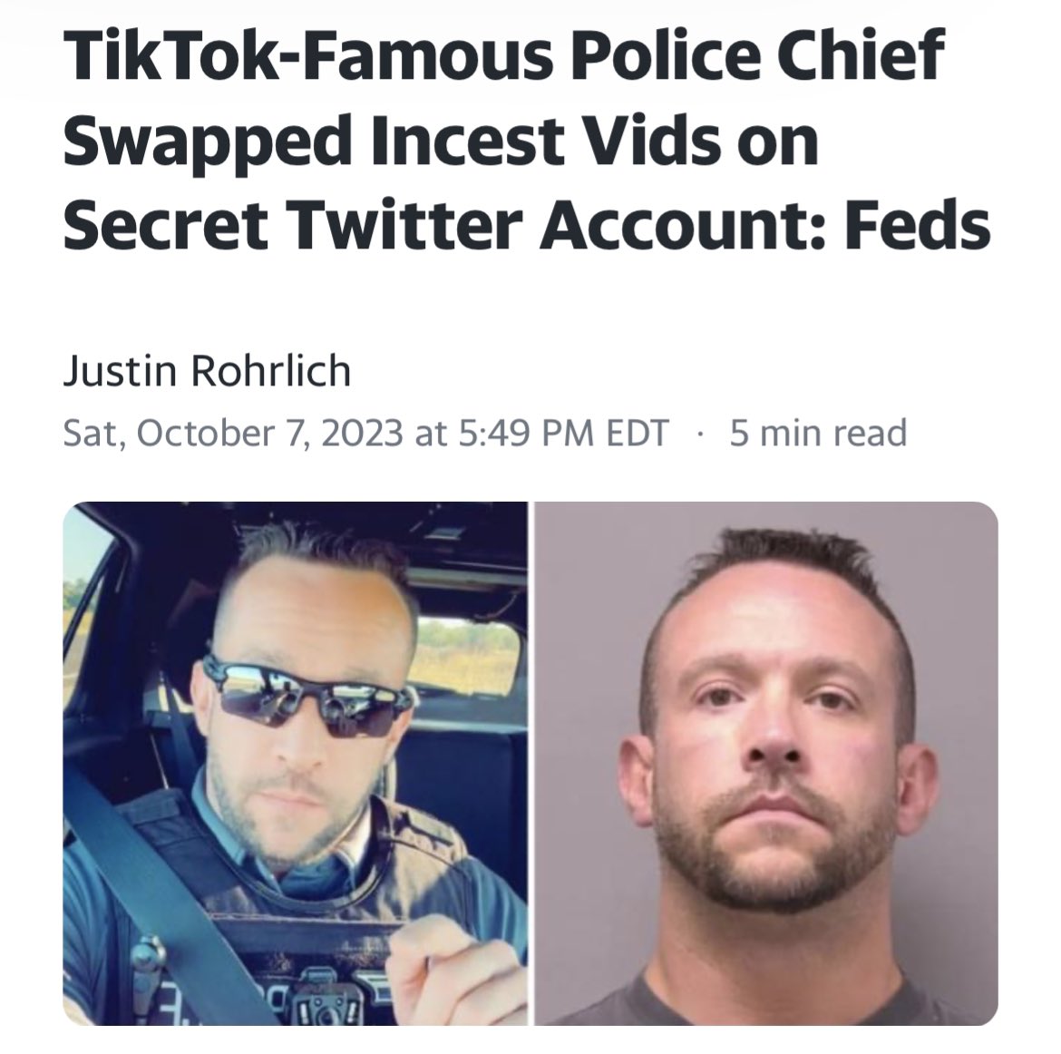 A police chief in Kansas is charged with being a pedophile and it should be much bigger news
news.yahoo.com/tiktok-famous-…