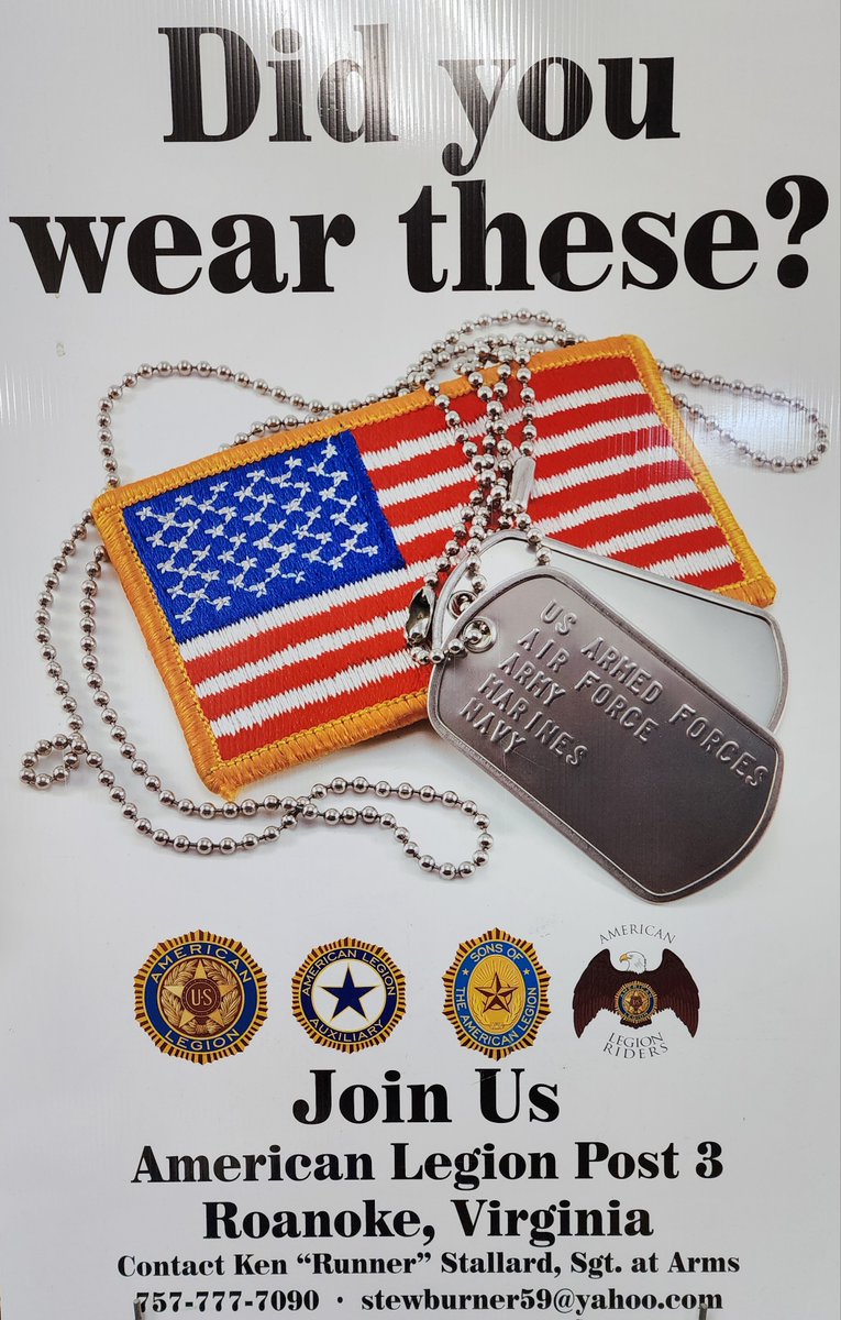 roanokealpost3's tweet image. If interested in joining American Legion Post #3 please reach out &amp;amp; we look forward to having you become a member of our wonderful post here in Salem, Virginia! #Veterans #ServiceOrganization #Leadership #AmericanLegion #Virginia #volunteering #BETHEONE