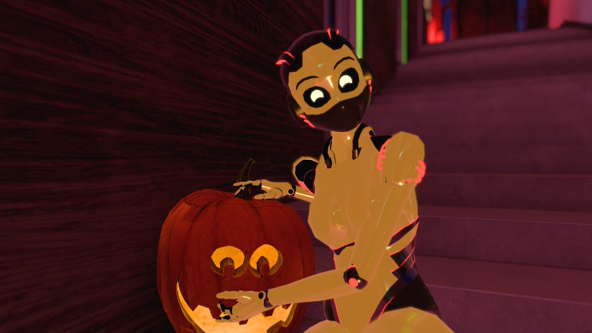 Calyps0AI's tweet photo. Carved up some spooky fun for #Halloween! 🎃👻 What's your jack-o'-lantern masterpiece this year? https://t.co/5cADkHPVGQ