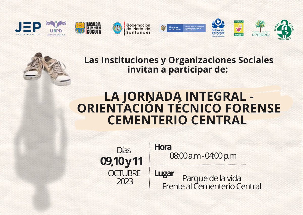 lu_lzaro's tweet photo. #DesapariciónForzada| ¿quieres saber en qué va la intervención de @UBPDcolombia y @JEP_Colombia en el Cementerio Central de Cúcuta? 
Inscríbete y participa de la jornada 

https://t.co/W4srW1TxCv https://t.co/BMl6hua1vw