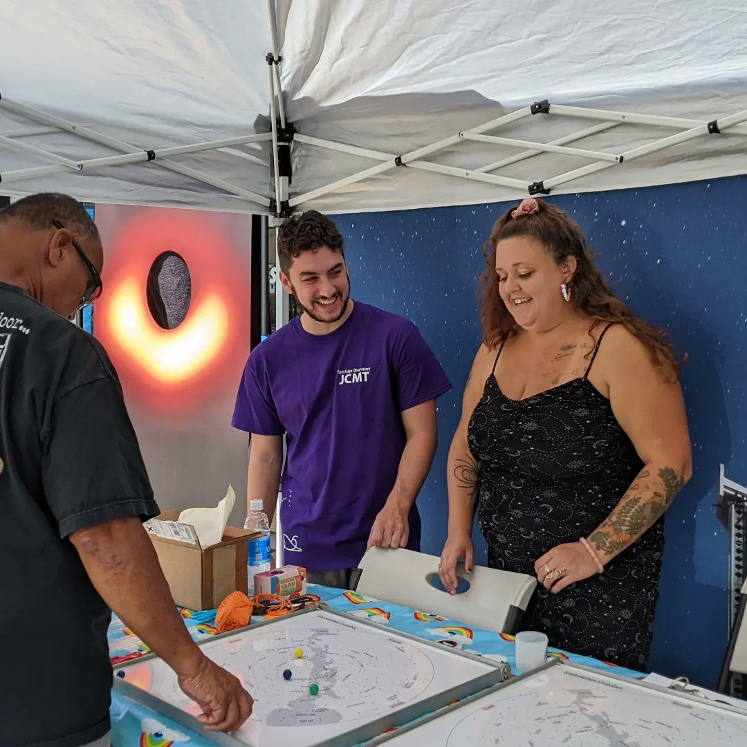 Having a blast 💥 🚀 at AstroDay in Kona! We're here talking Black Holes until 3pm today at the Kona Commons Shopping Center!