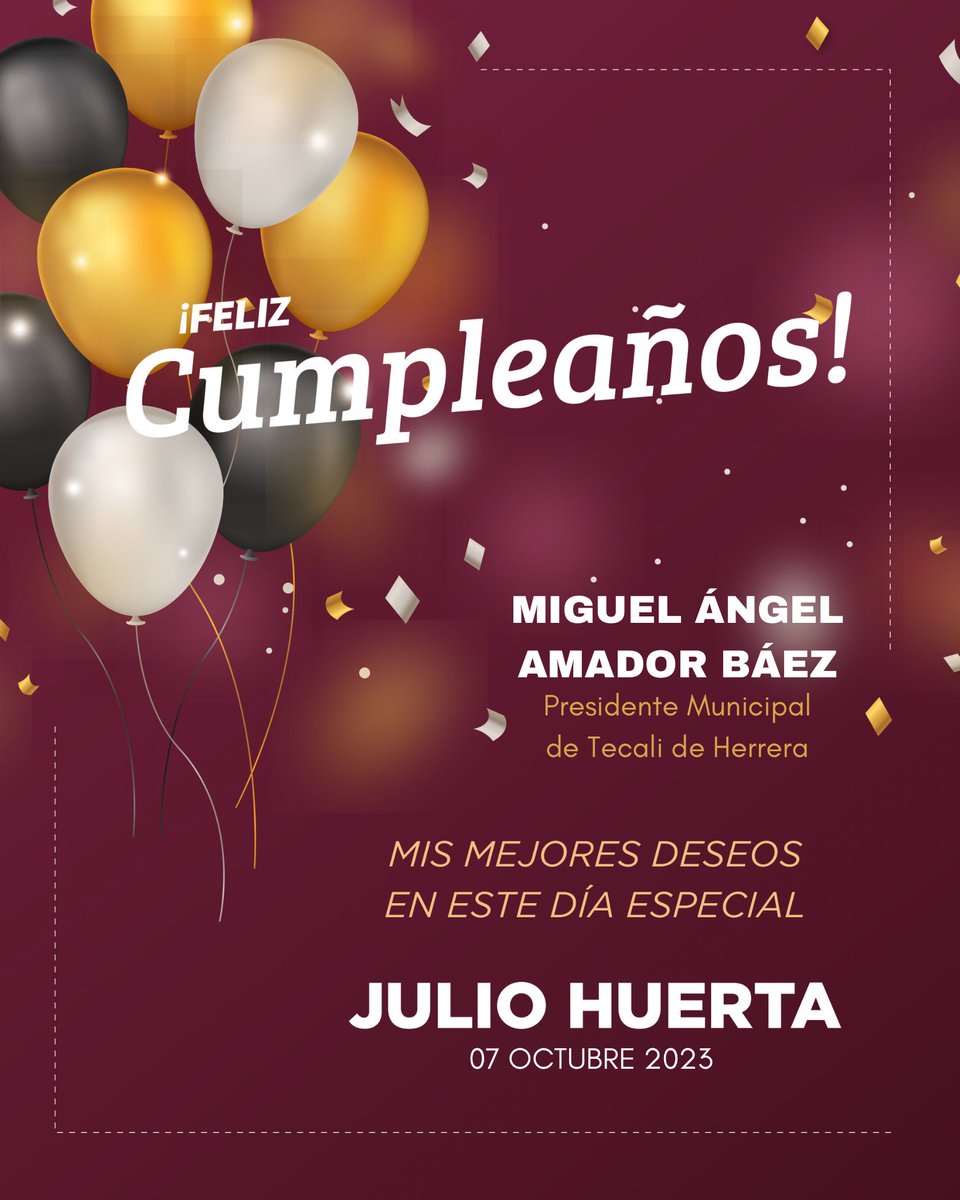 juliomiguelhg's tweet photo. Amigo Miguel Ángel Amador te envío un fuerte abrazo hasta Tecali de Herrera. Pásala de maravilla en compañía de tu familia y seres queridos. https://t.co/NQyuYVjnDD
