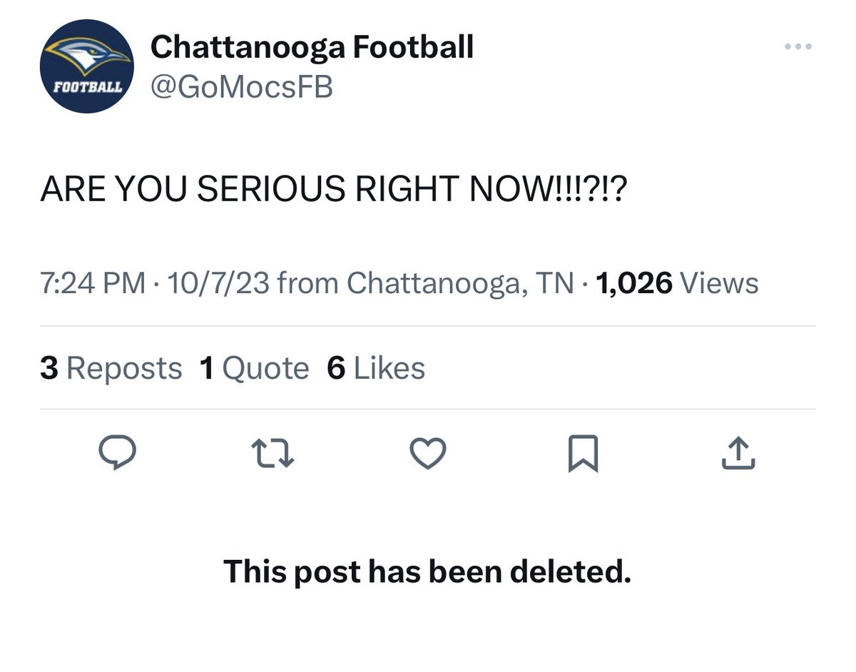 Quick to delete huh??? @GoMocsFB