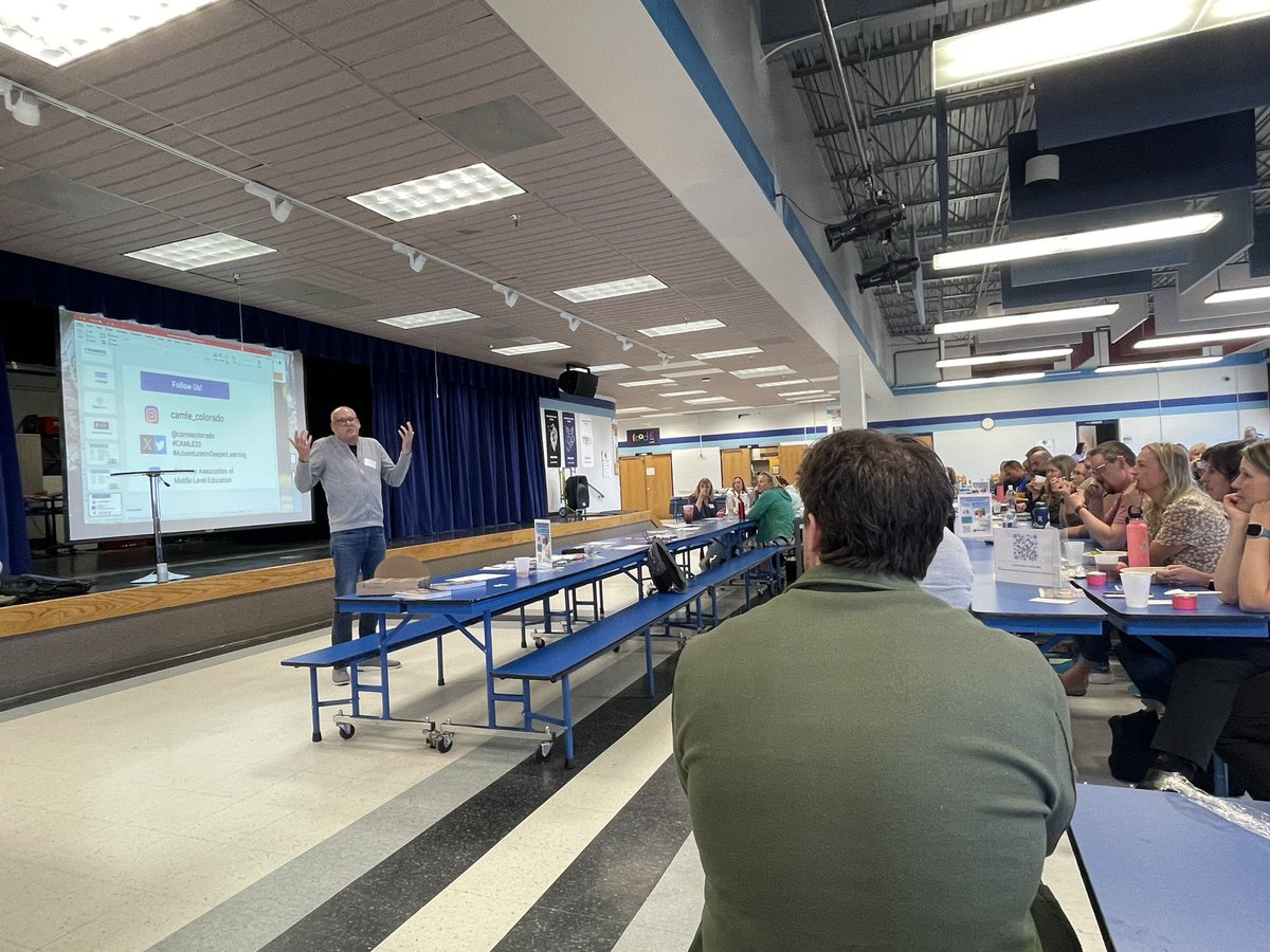 camlecolorado's tweet photo. Only @JBerckemeyer could have us laughing and crying in the BEST lunch keynote!! Sign up for his book study HERE:
https://t.co/eJzPQ4BgMq
#CAMLE23 #adventuresindeeperlearning https://t.co/VZC8FmdaYV