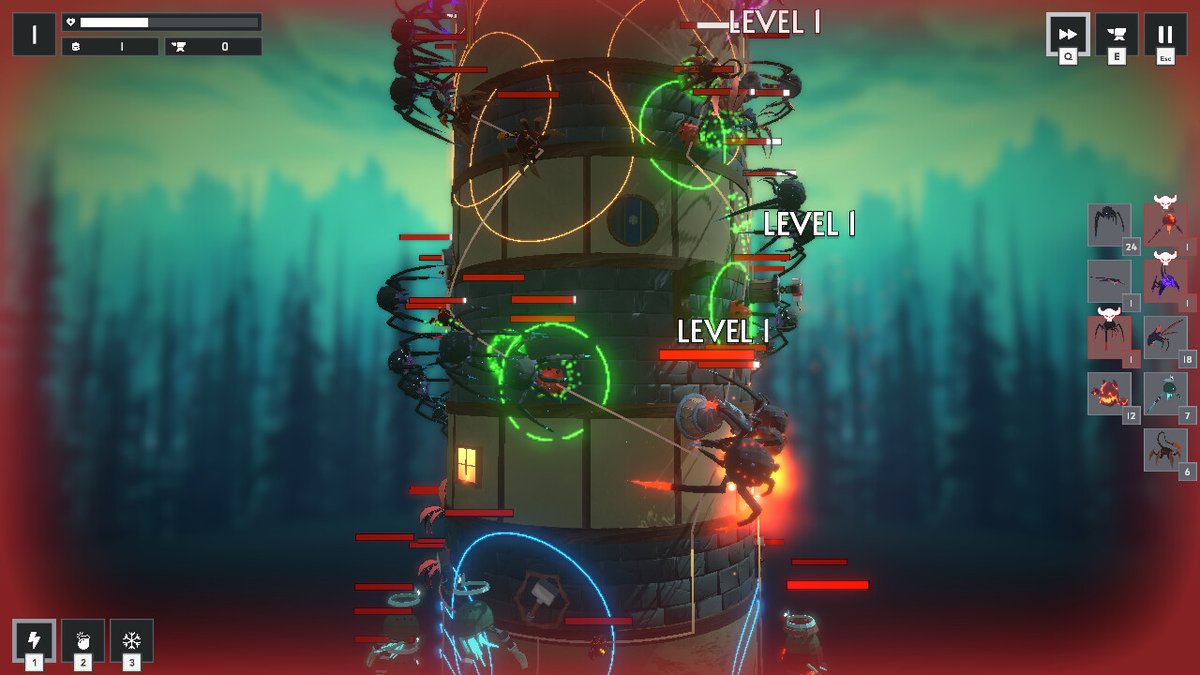 Our tower defense on a tower was launched two days ago. #screenshotsaturday #towerdefense #strategy #launched #steam