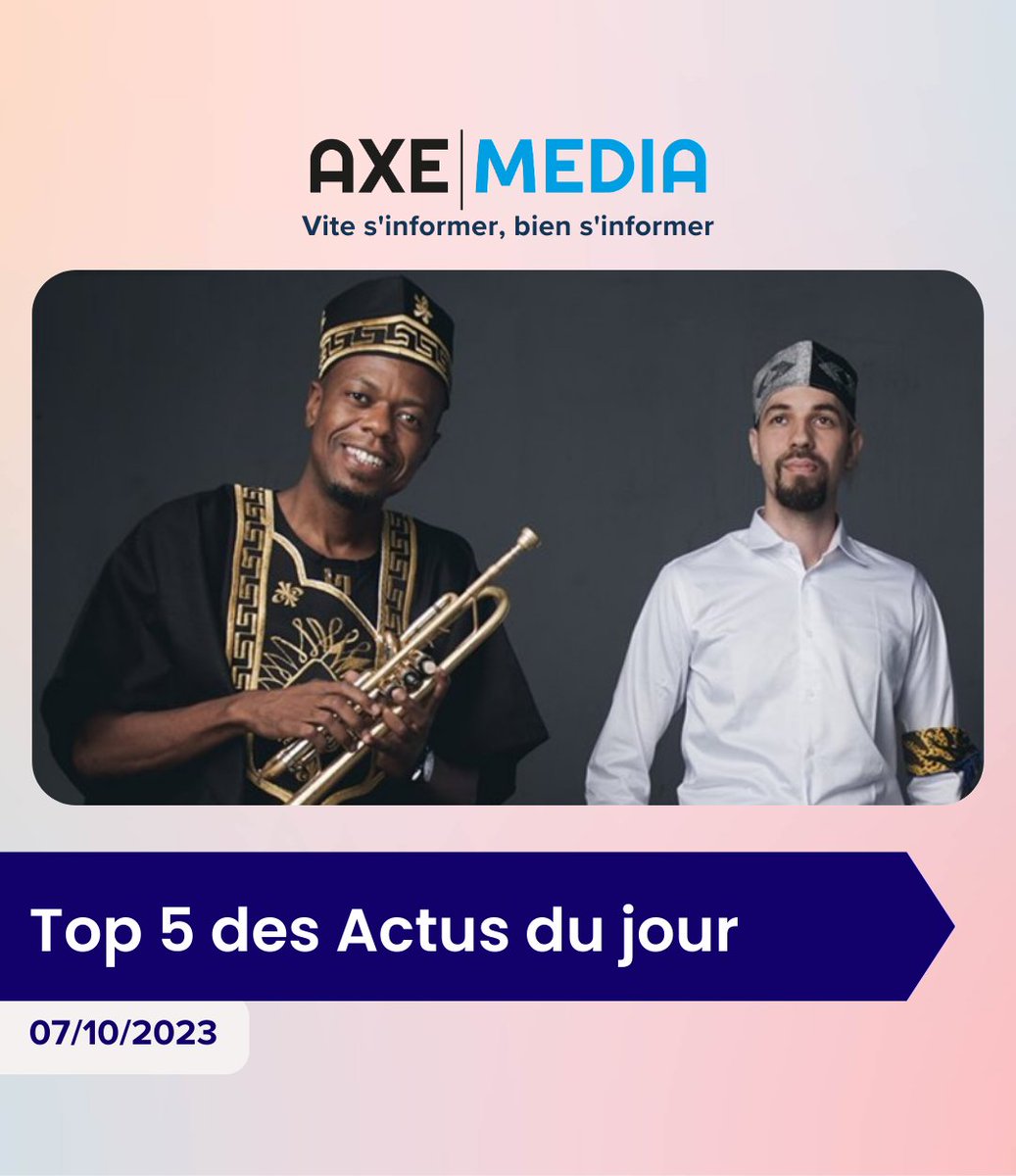 axemedia2023's tweet photo. En une minute, votre résumé de l'actualité du jour 🚨
#AxeMedia #ActuCameroun #Cameroun #XMaleya #MRC #RDPC #CUD #Athletisme #Afrique #ONAC https://t.co/KjvQHdvzyx