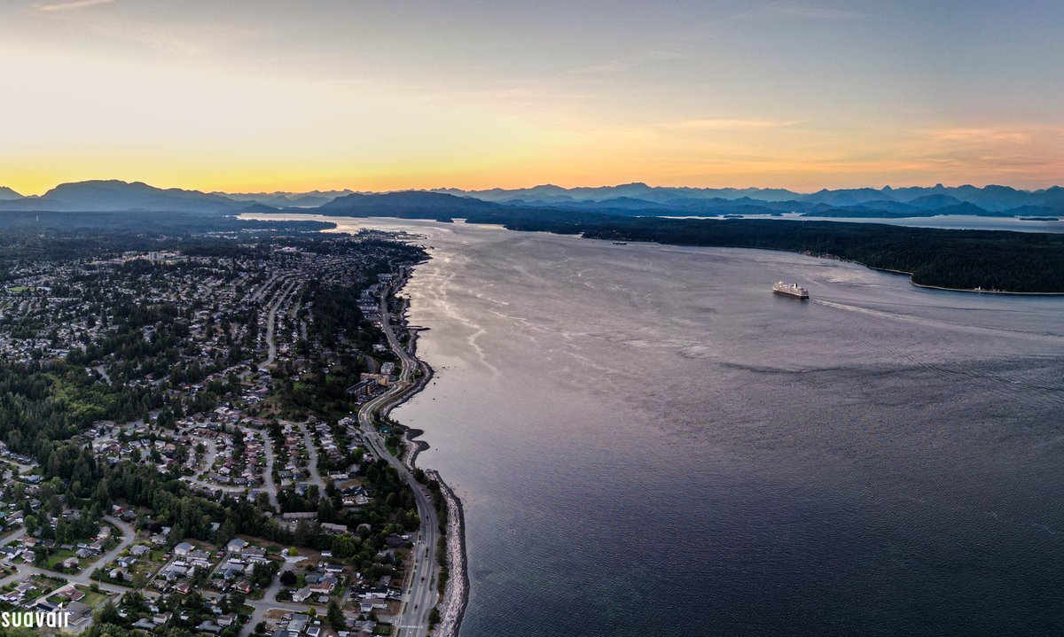 A Cruise Ship navigating the Discovery Passage between Campbell River and Quadra on its way up to Alaska