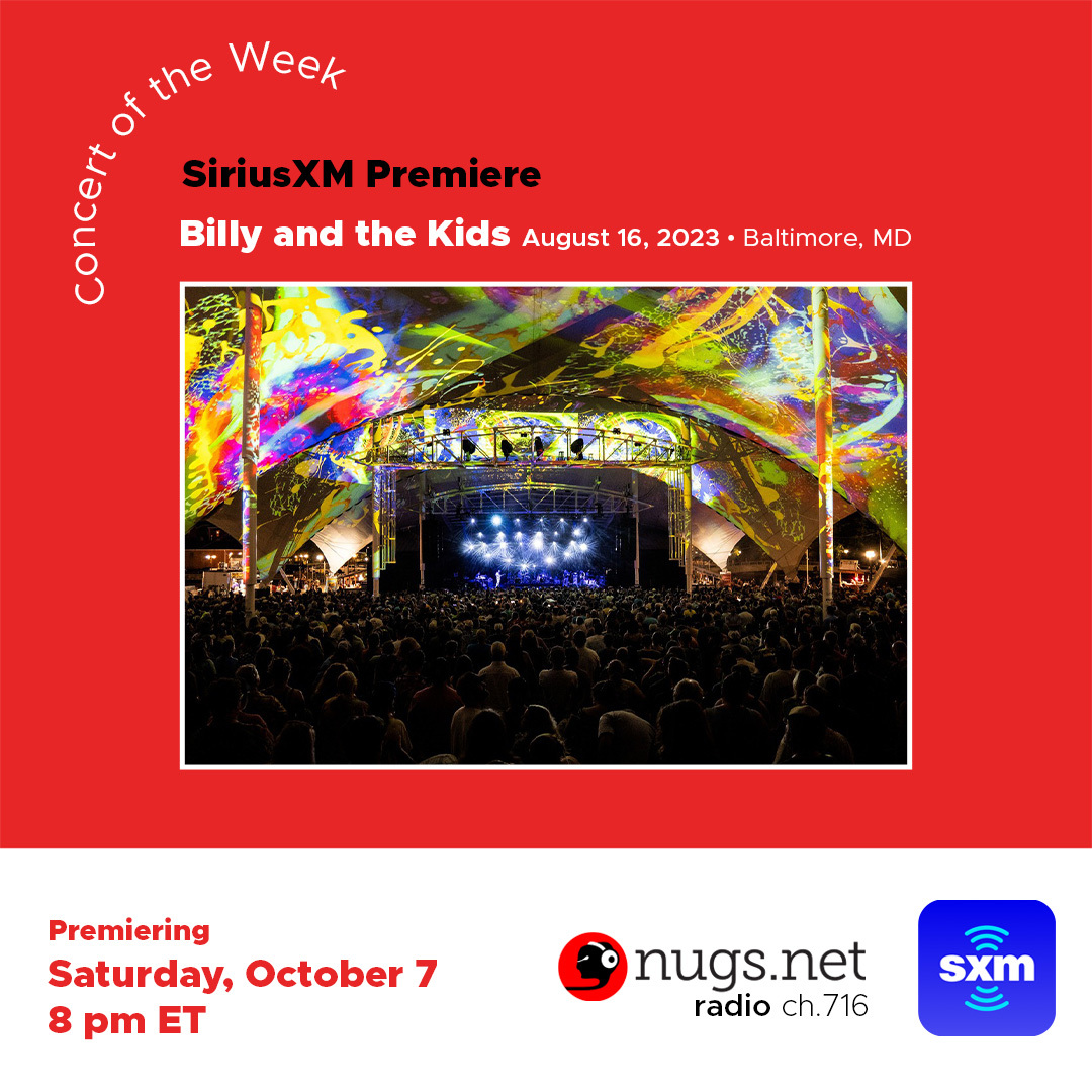 nugsnet's tweet photo. We're running it back to the pier for this week's @SiriusXM Channel 716 #ConcertOfTheWeek! Listen live tonight at 8 pm ET to catch @BKreutzmann &amp; The Kids tear up Baltimore on night one of their 'Dead on the Water' run from this summer.🎧 ➡️ https://t.co/K6FO5hSEUV https://t.co/xMAwULN9Nq