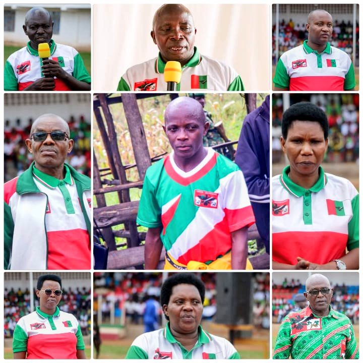 Abatowe kurongora umugambwe <a href="/CnddFdd/">CNDD-FDD</a> mu ntara ya Butanyerera 

1.SP:Habimana Ferdinand(Kayanza)
2.SPA:Ndayizeye Emmanuel(Ngozi)
3.Umunyamabanga ajejwe kwigisha akarangamutima:Hon Juvenal Ndikumana (Ngozi)
4.Umunyamabanga ajejwe iterambere:Ngabirano Roger(Kirundo)...1/2