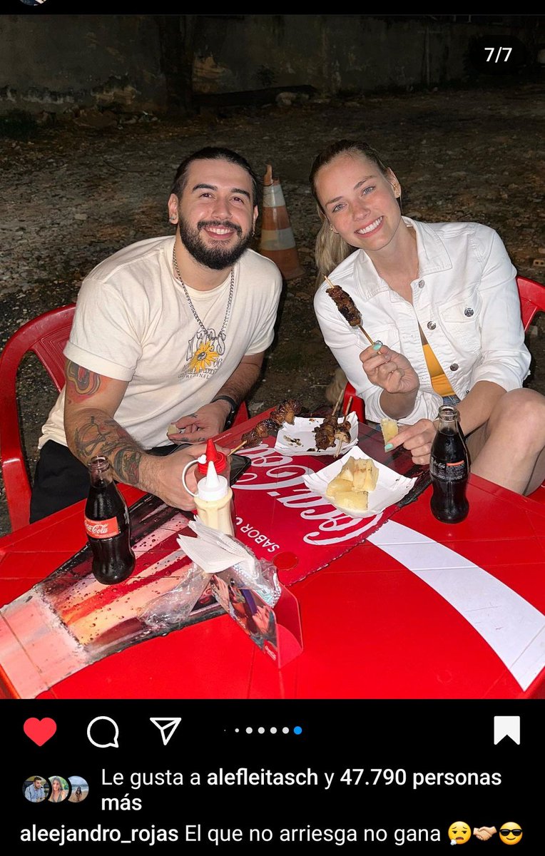 Esta secuencia de Ale Rojas mostrando en ig su cita con Anne Walde es sublime, rompió todos los esquemas a través de la sencillez, el que no arriesga no gana.