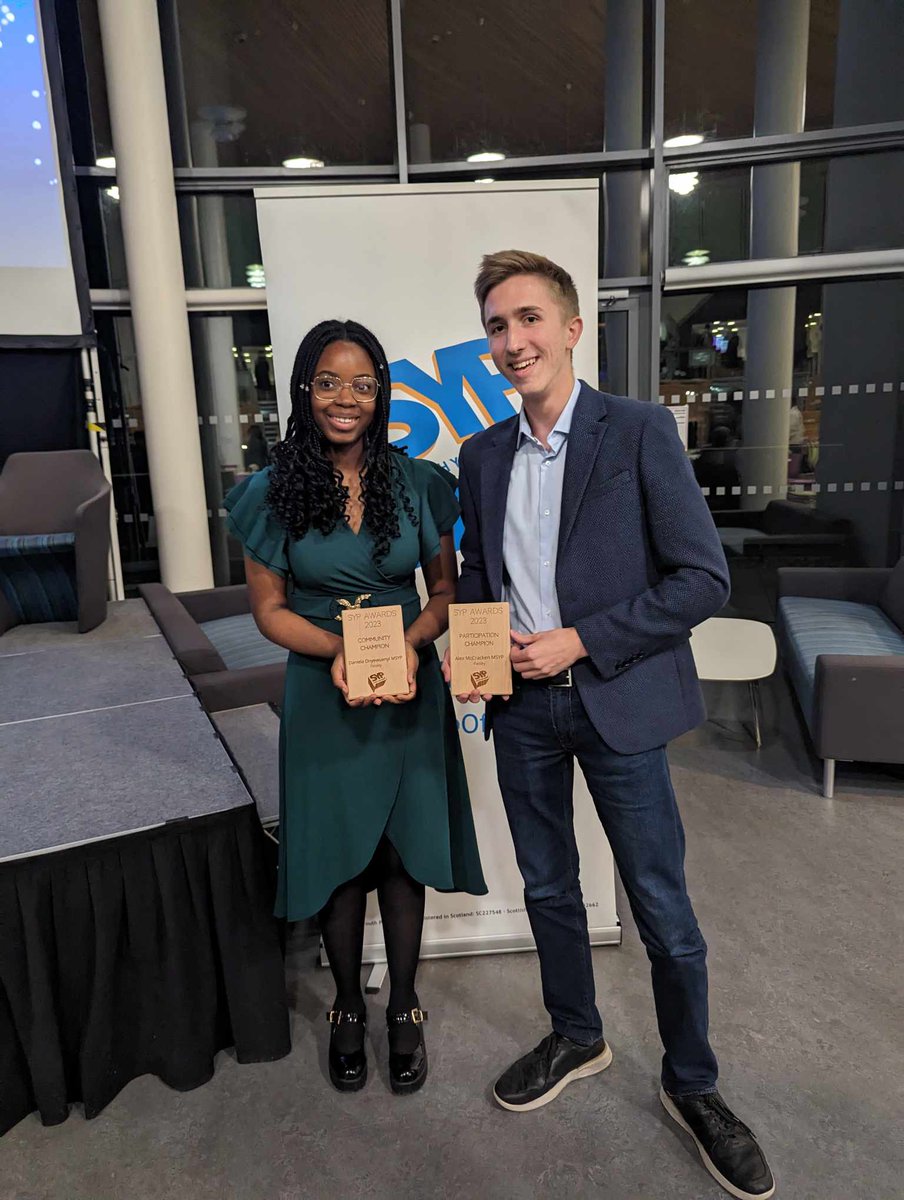 So grateful to have won the Participation Champion award at #SYPAwards23, thank you, so so much, it is a massive honour. Special Congrats to <a href="/DanielaMSYP/">Daniela Onyewuenyi MSYP</a> for winning Community Champion, and ofcourse to all of tonight's winners and nominees, your work this year has been amazing!