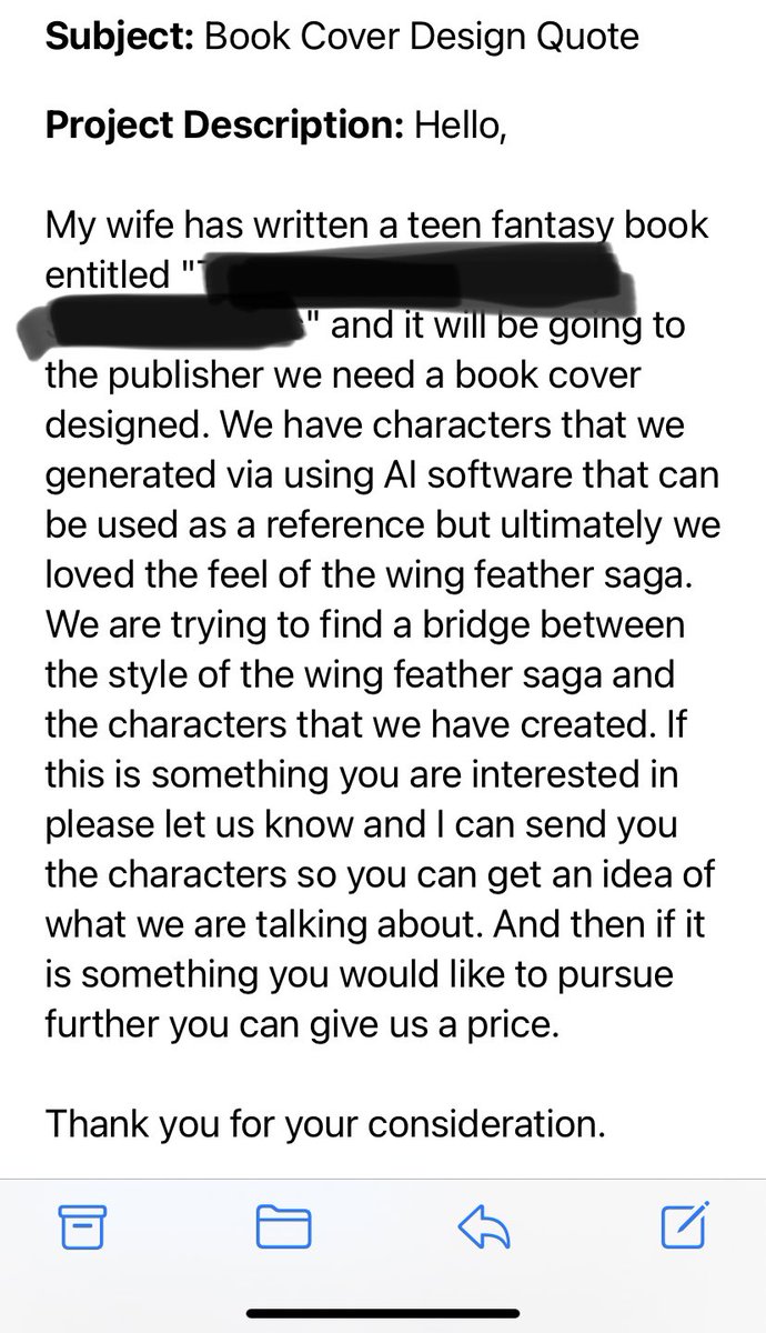 FromHappyRock's tweet photo. Not intending to be cruel or twist a knife, but ai in the inbox gets the full “no, AND-“ https://t.co/yal1bgokmx