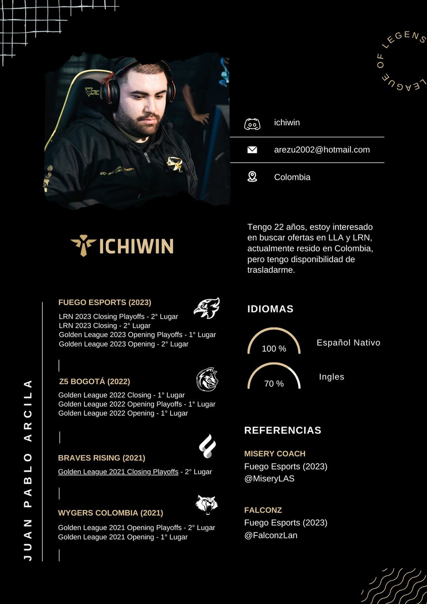 Ichiwin #105๐ (@ichiwin645) on Twitter photo Hola, desde este momento anuncio que me encuentro free agent, buscando ofertas ๐๐๐/๐๐ฅ๐ก ๐ก๐ผ๐ฟ๐๐ฒ principalmente, me pueden contactar por dm de Twitter o por discord: ๐๐ฐ๐ต๐ถ๐๐ถ๐ป
๐ฆ๐ฒ ๐ฎ๐ด๐ฟ๐ฎ๐ฑ๐ฒ๐ฐ๐ฒ๐ป ๐น๐ผ๐ ๐ฅ๐ง๐ฆ. โค Hola, desde este momento anuncio que me encuentro free agent, buscando ofertas ๐๐๐/๐๐ฅ๐ก ๐ก๐ผ๐ฟ๐๐ฒ principalmente, me pueden contactar por dm de Twitter o por discord: ๐๐ฐ๐ต๐ถ๐๐ถ๐ป
๐ฆ๐ฒ ๐ฎ๐ด๐ฟ๐ฎ๐ฑ๐ฒ๐ฐ๐ฒ๐ป ๐น๐ผ๐ ๐ฅ๐ง๐ฆ. โค