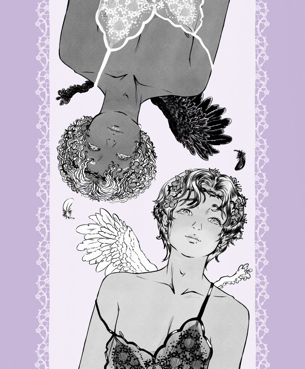 HoshiJulie's tweet photo. ☆Lace☆🖤🤍
#inktober2023 #Inktober #angeldevil https://t.co/68rNbNAIl4