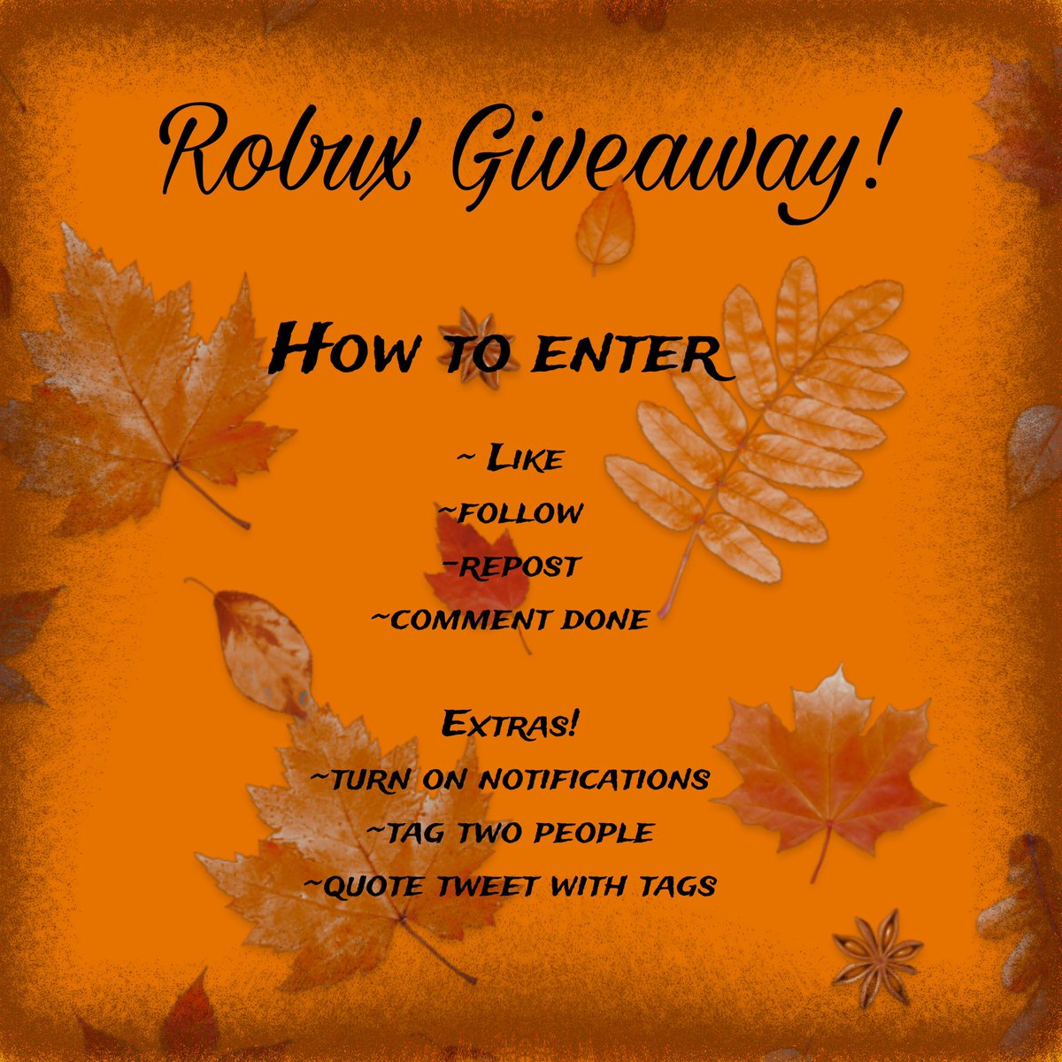 Robux Giveaway!!! 
Info in picture!! 

#royalehightrades #roblox #ROBLOX #robloxgiveaway #royaleween #royalehigh #robuxgiveaway #Adoptme #robloxhalloween