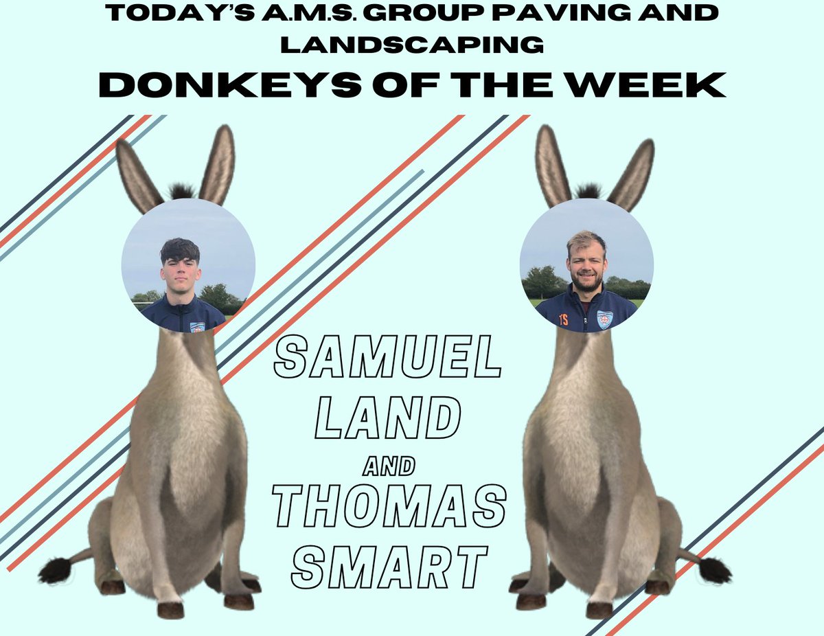 SwavReserves's tweet photo. Donkey's of the week:

Samuel Land takes one award this week having been the fittest in an unfit team and only lasting 30 minutes with a suspected "broken foot"

Thomas Smart gets his award for not coming to support his team and blaming his Mrs Emma

£10 more for the fine pot💙 https://t.co/PGKUD4zctm