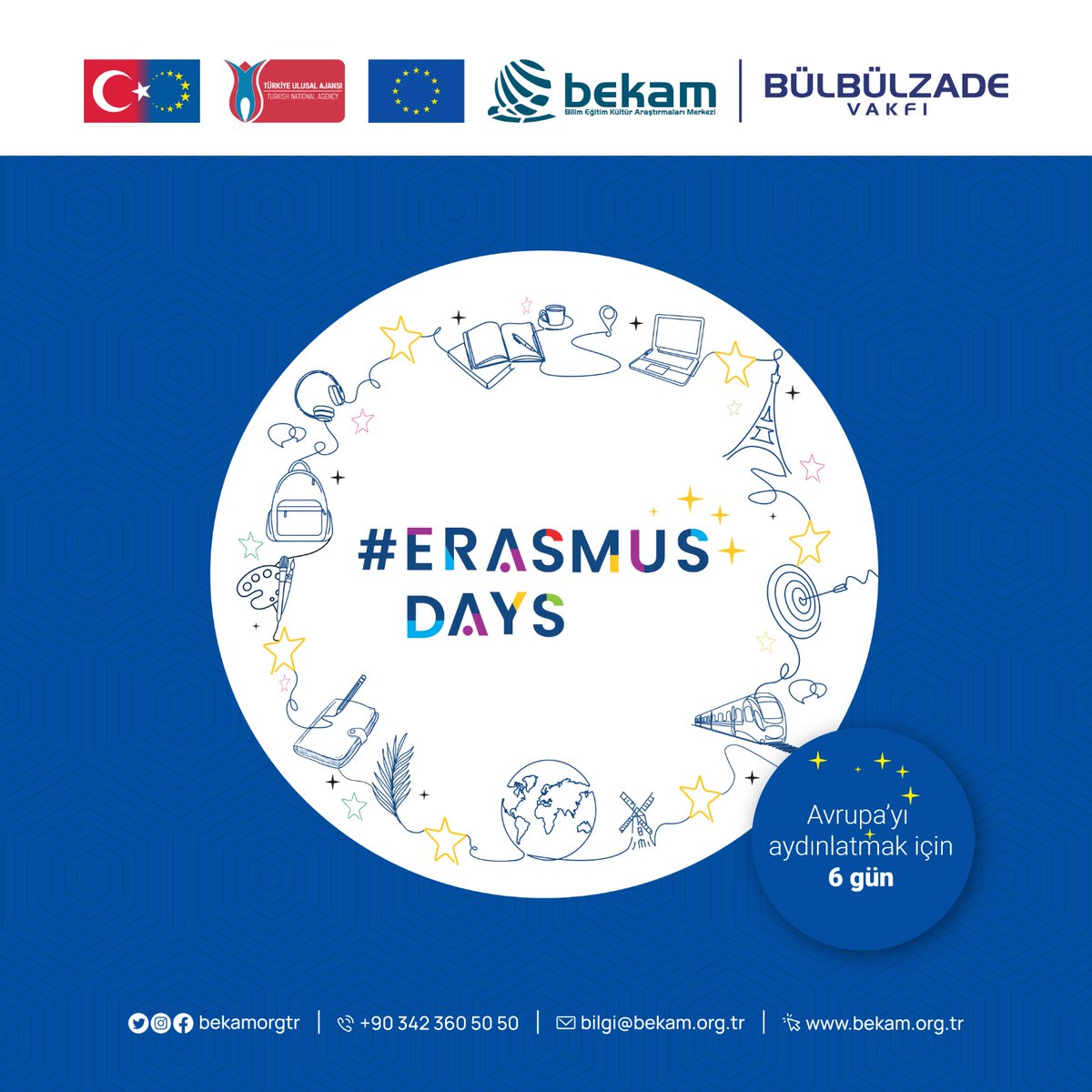 BekamOrgTr's tweet photo. #erasmusdays yaklaşıyor! 9-14 Ekim tarihlerinde gerçekleştireceğimiz etkinliklerimize sizleri de bekliyoruz!

#erasmusdays is coming! We are waiting for you at our events that will be held between 9-14 October! https://t.co/6Q6OCtqnz5